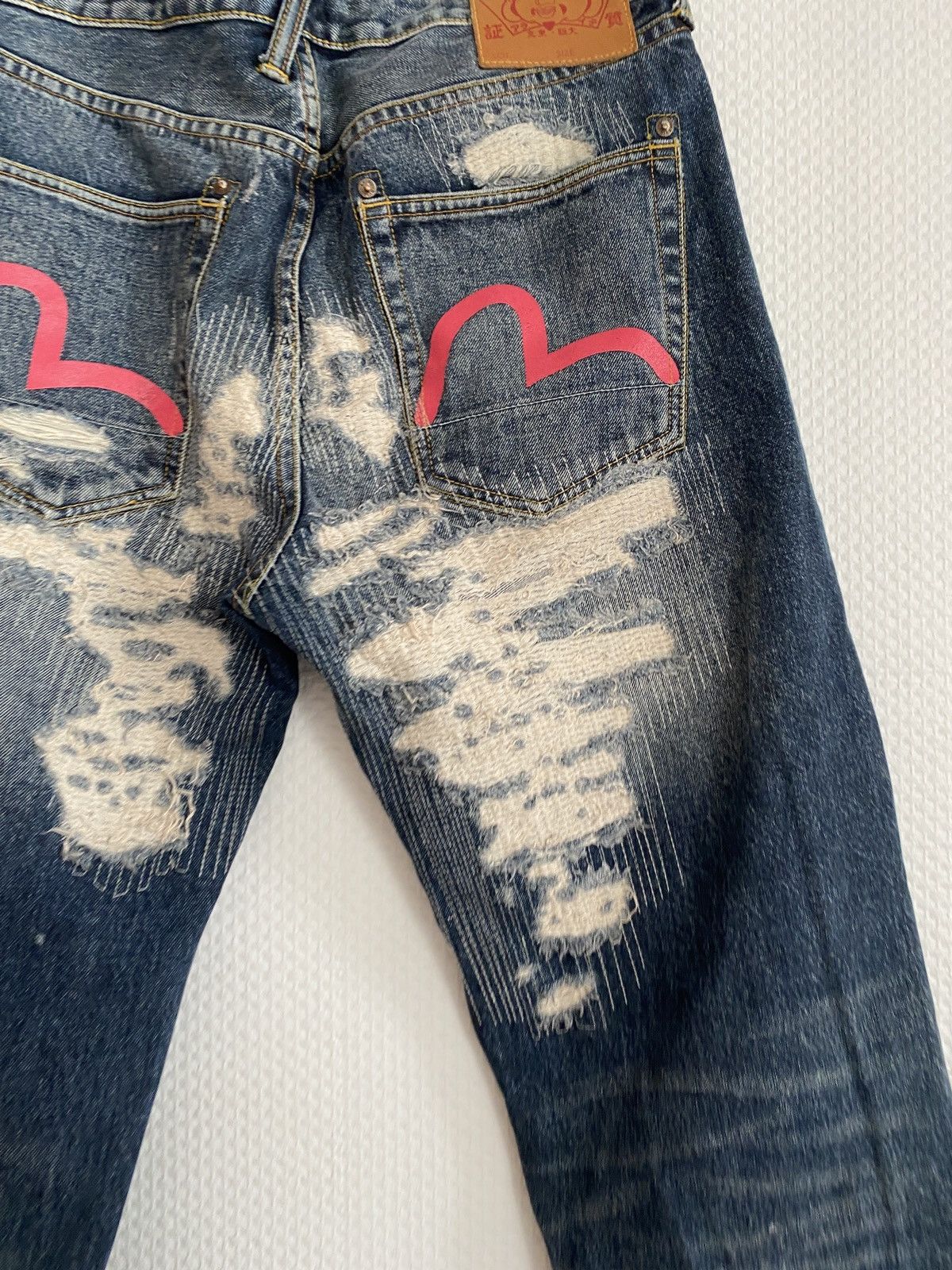 Evisu Evisu Distressed Jeans Size US 33 - 3 Thumbnail