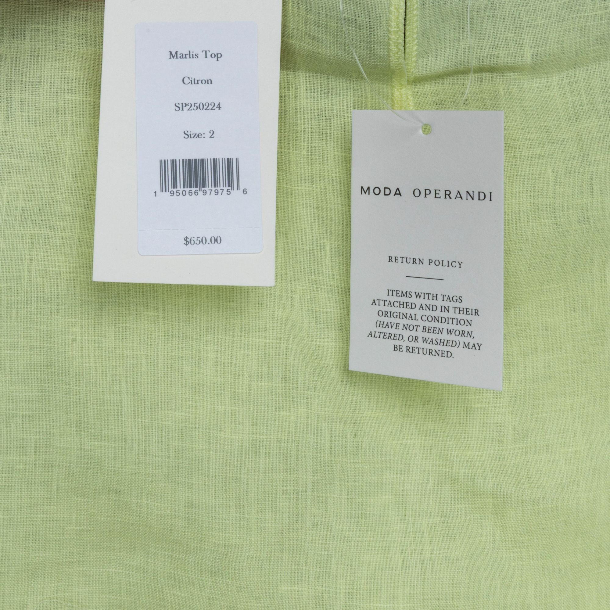 Ulla Johnson Ulla Johnson Marlis Embroidered Linen Lace Tank Top Citron S Size XS / US 0-2 / IT 36-38 - 7 Thumbnail