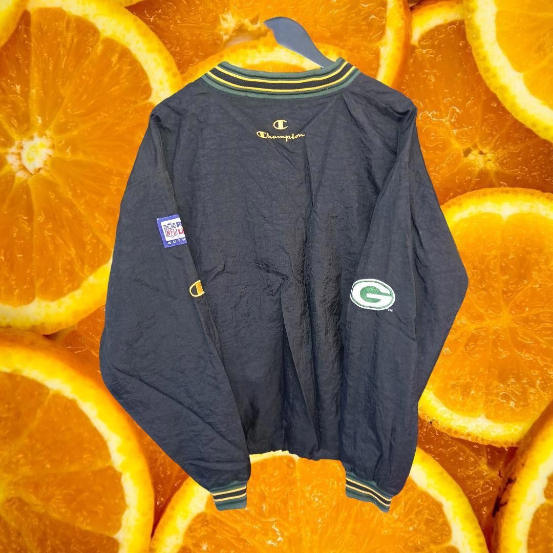 Champion Vintage Champion Green Bay Packers V Neck Windbreaker Size L Size US L / EU 52-54 / 3 - 7 Thumbnail