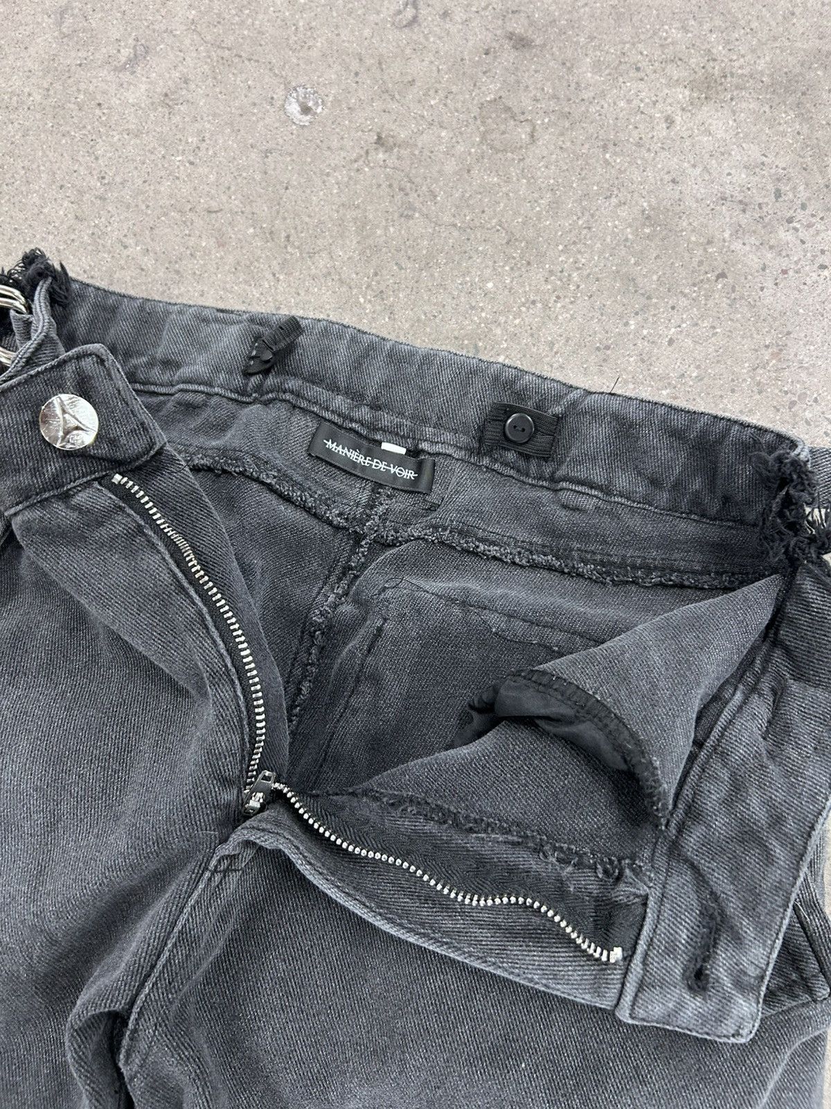 Japanese Brand × Vintage maniere de voir cargo multi pocket pants mid rise grey Size 26" / US 2 / IT 38 - 5 Thumbnail