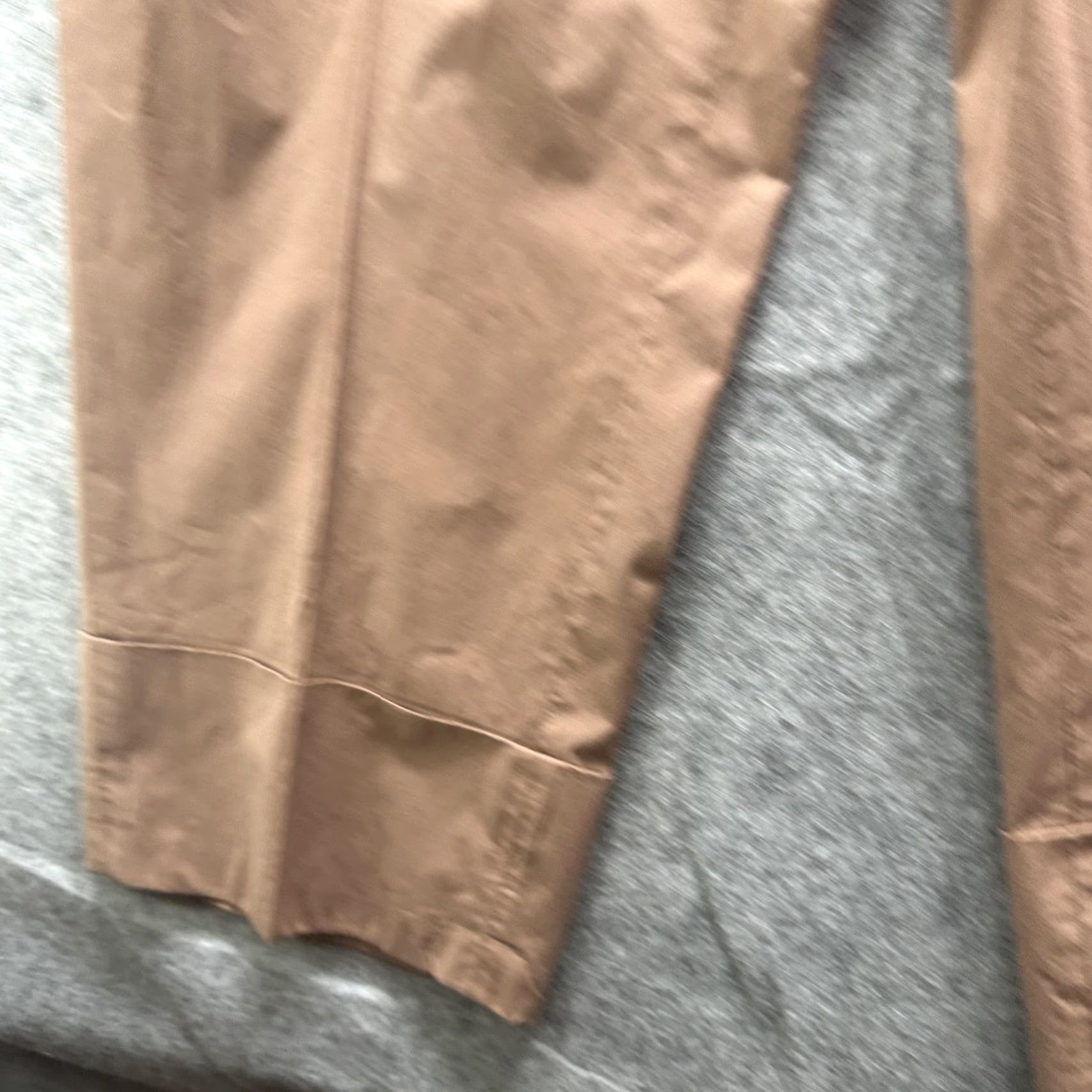 Vintage Akris Punto Pants Womens 14 Brown Ankle Straight Leg Elastic Waist Lined Cupro Pants Size 36" / US 14 / IT 50 - 7 Thumbnail