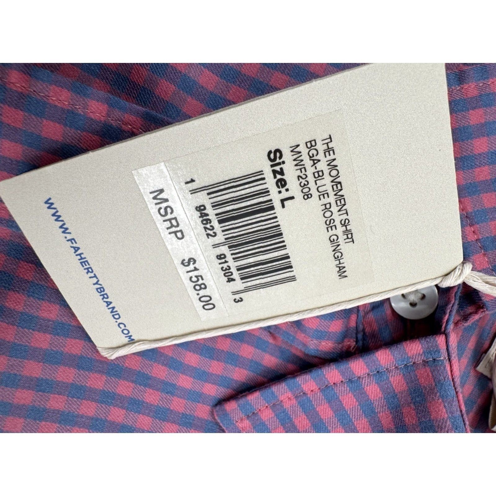 Faherty Faherty Plaid Check Movement Gingham Mens L Shirt Size US L / EU 52-54 / 3 - 5 Thumbnail