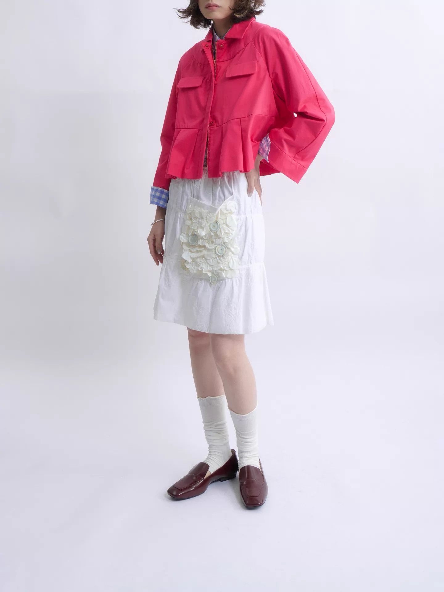 Miu Miu MIU MIU Women's Hot Pink Balloon Short Jacket Size XS / US 0-2 / IT 36-38 - 2 Thumbnail