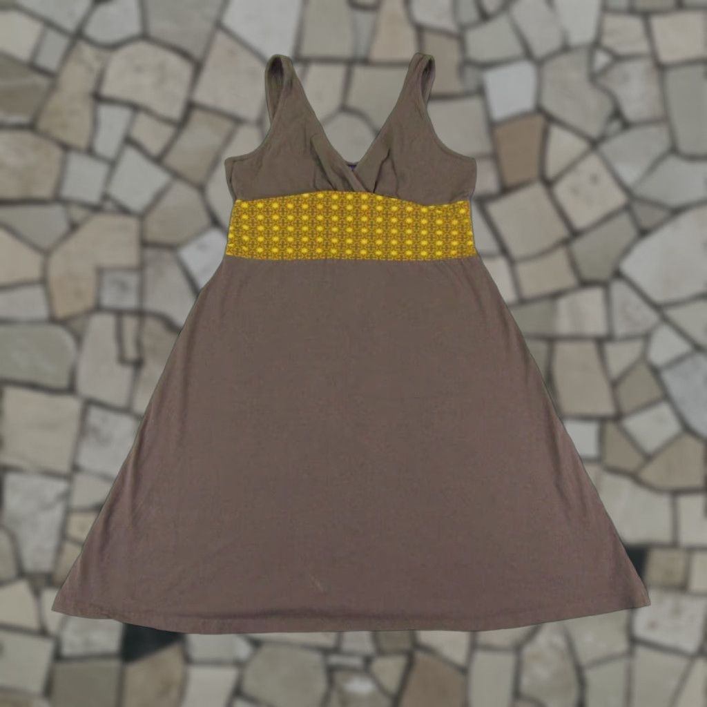 Patagonia Patagonia Dress Womens Medium Brown Gold Margot Sleeveless Tank Top Organic Sun Dress Casual Sundress A-Line Knit Size M / US 6-8 / IT 42-44 - 1 Thumbnail