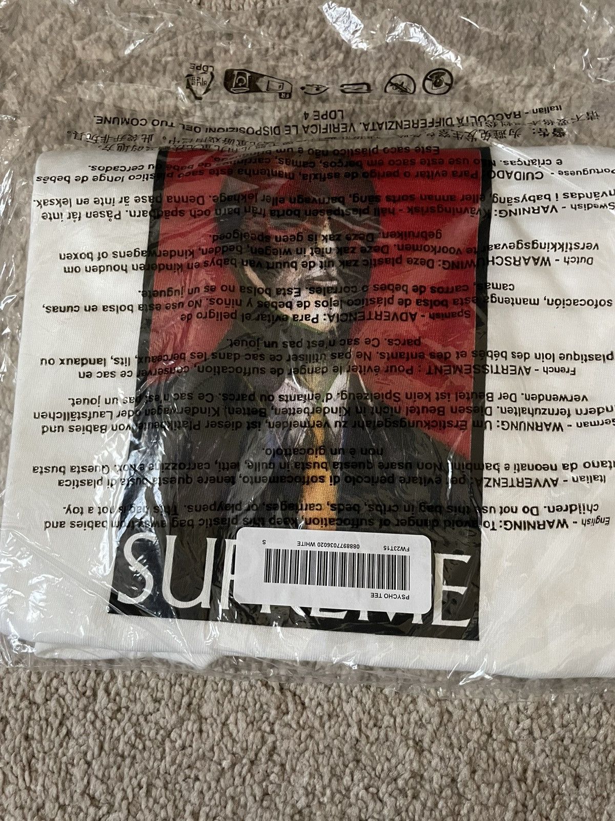 Supreme Supreme American Psycho Tee (White) Size US S / EU 44-46 / 1 - 3 Thumbnail