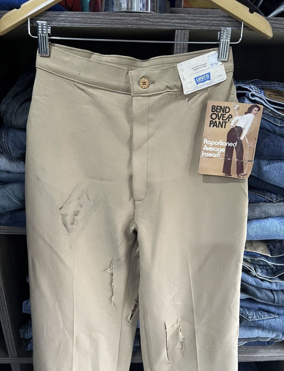 Levi's Vintage Clothing 🔥Very Rare Vintage 70s Levis Bend Over Pant Size 26" / US 2 / IT 38 - 4 Thumbnail