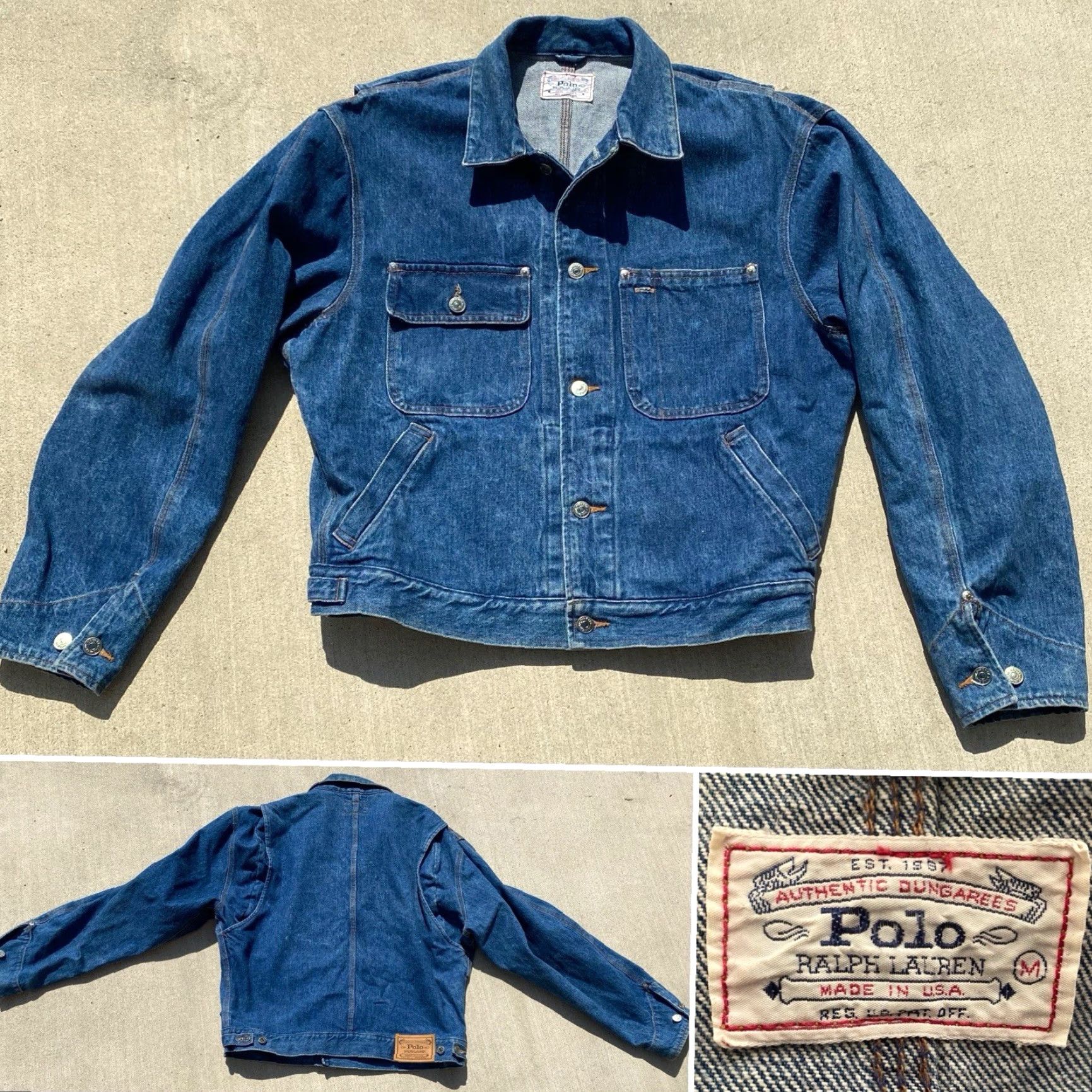 Polo Ralph Lauren VINTAGE Polo Ralph Lauren Denim Jacket Shirt Mens Jacket M Blue 90s Western Outdoor Denim Jacket Polo Ralph Lauren Size US M / EU 48-50 / 2 - 2 Thumbnail