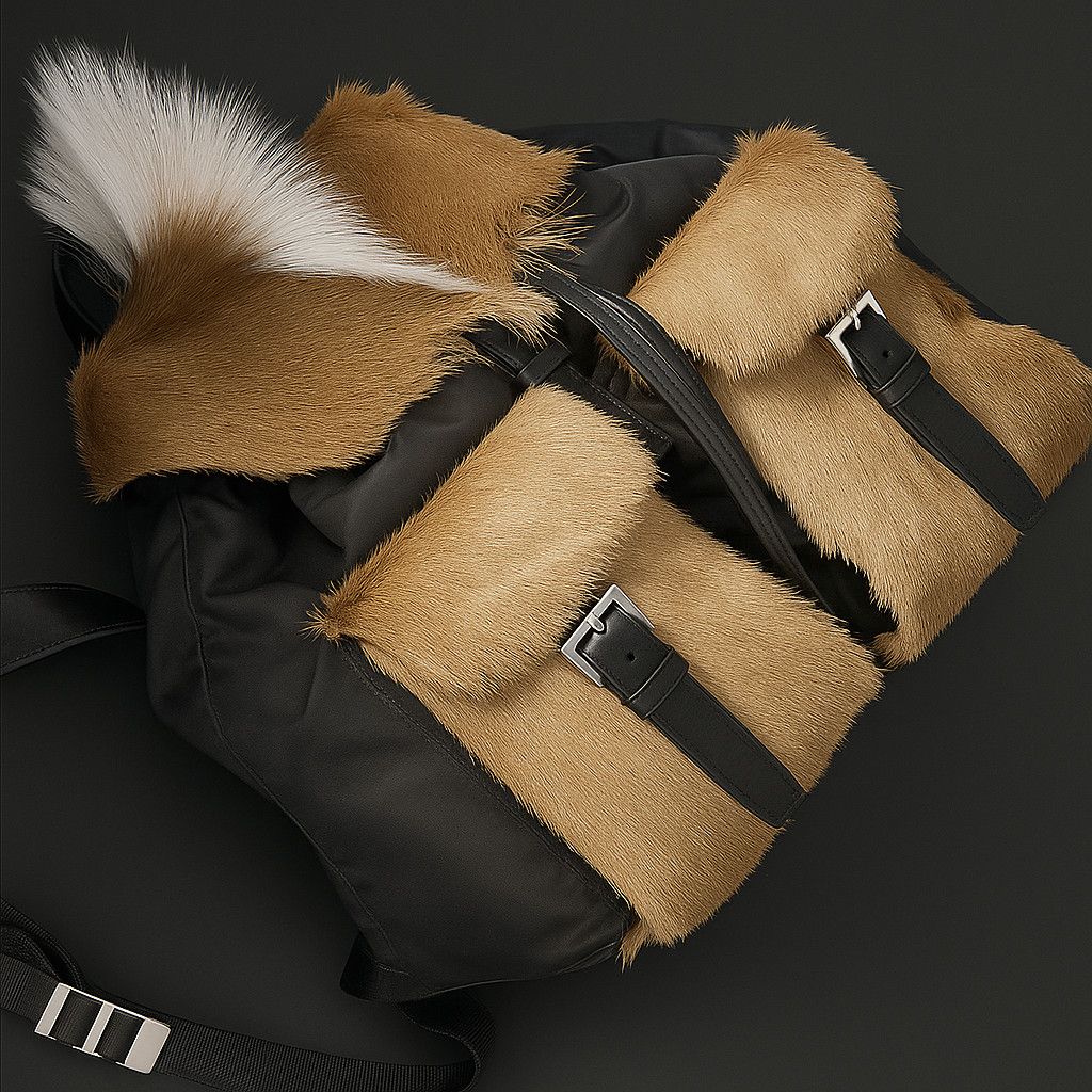 Prada Prada Gazelle Fur Mohawk Backpack Size ONE SIZE - 1 Thumbnail