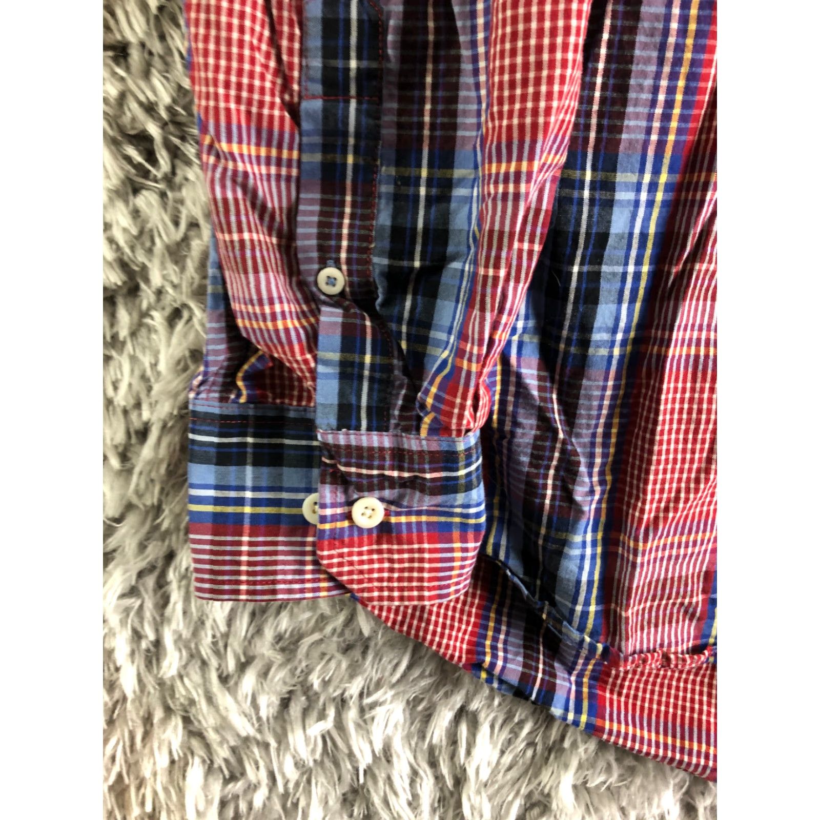 Izod IZOD Mens Large Red Plaid Long Sleeve Button-Down Collar Shirt Size US L / EU 52-54 / 3 - 3 Thumbnail