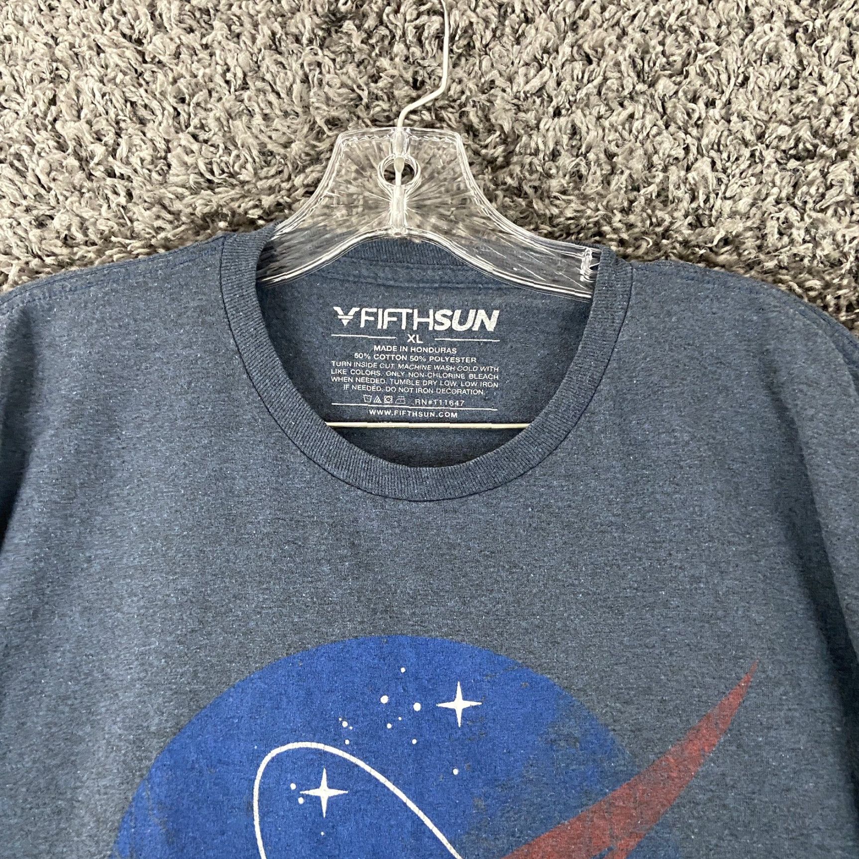 Vintage Fifth Sun NASA T Shirt Men XL Short Sleeve Blue Size US XL / EU 56 / 4 - 6 Thumbnail