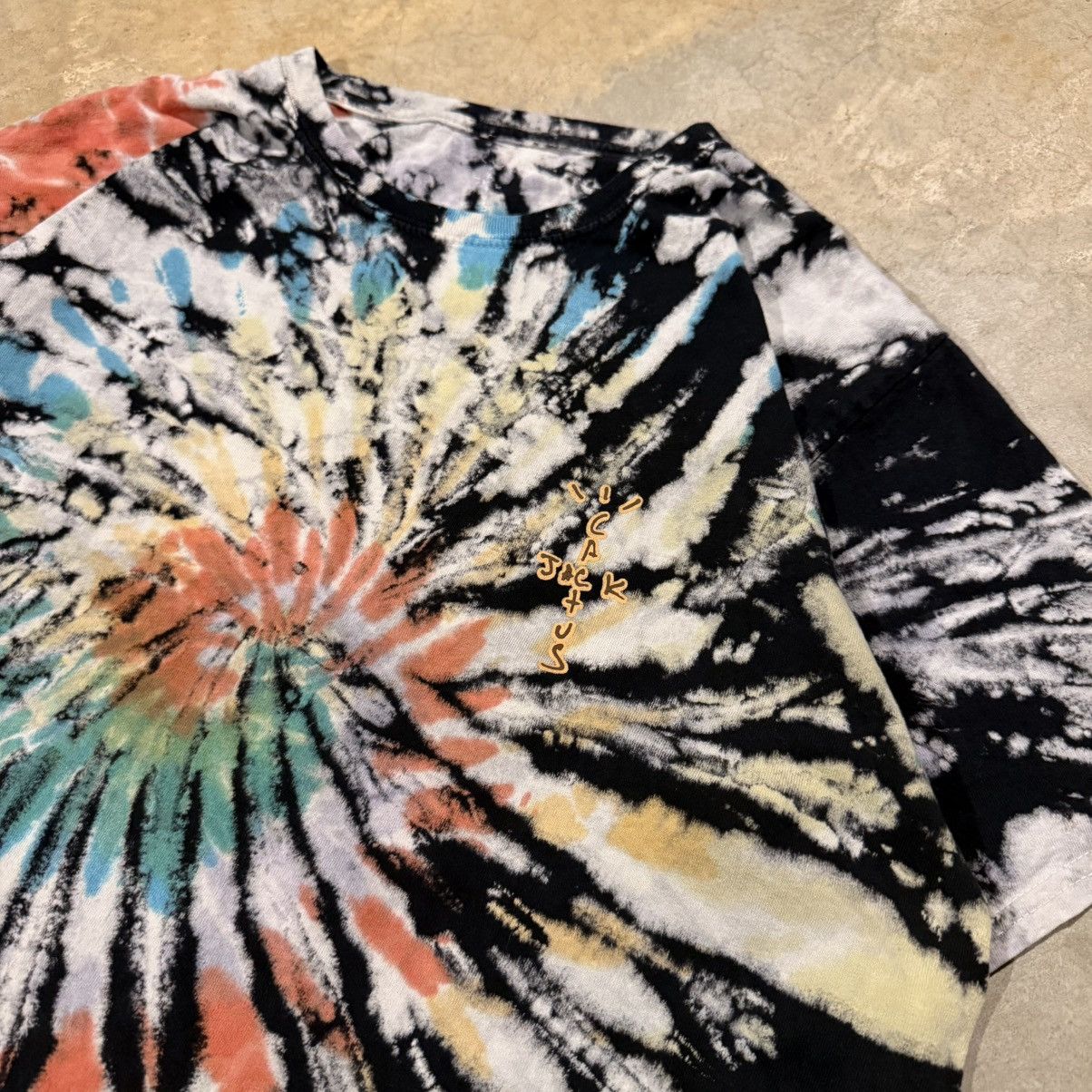 Travis Scott Travis Scott Highest In The Room Tie Dye Rap Tee Size US L / EU 52-54 / 3 - 6 Thumbnail