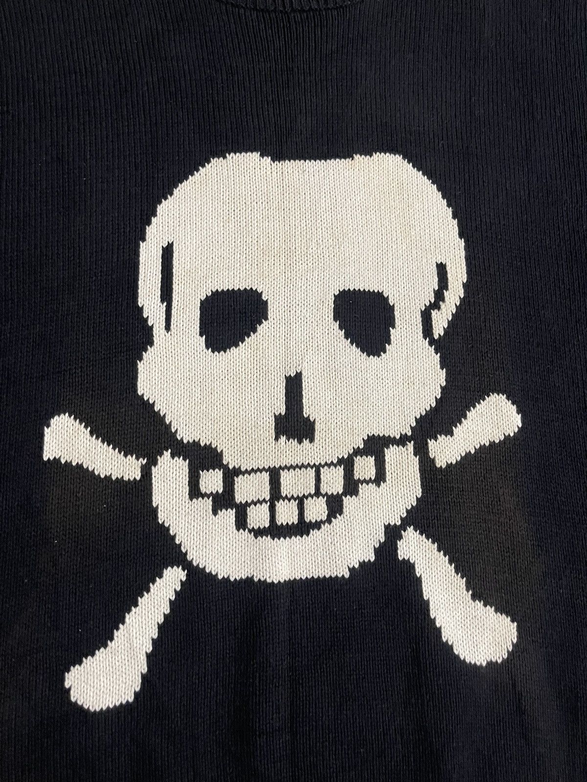 Japanese Brand Third Wave Skull Print Shortsleeve Knit Size US L / EU 52-54 / 3 - 6 Thumbnail