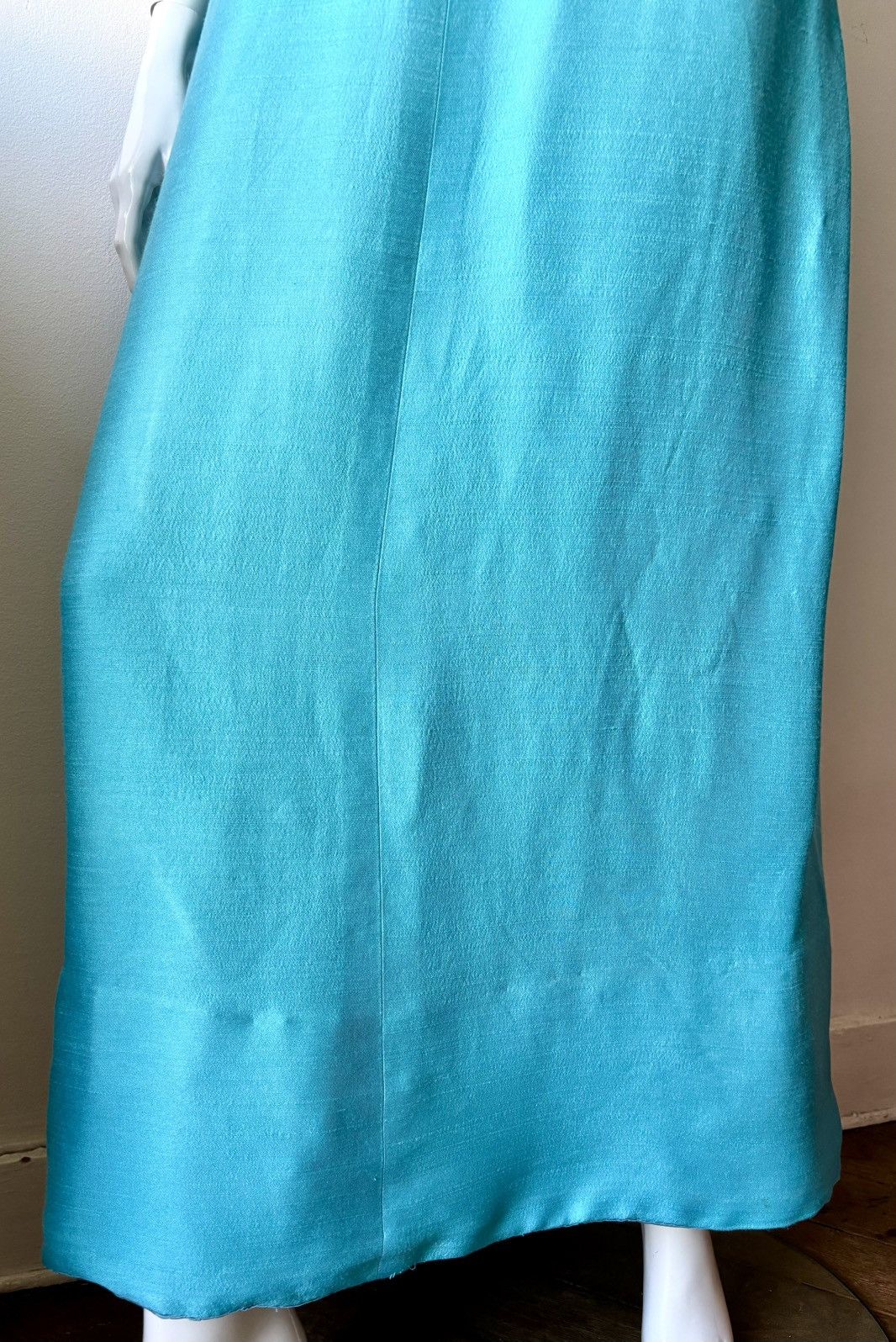 Other Asua blue Vintage Silk dress couture Size S / US 4 / IT 40 - 2 Thumbnail