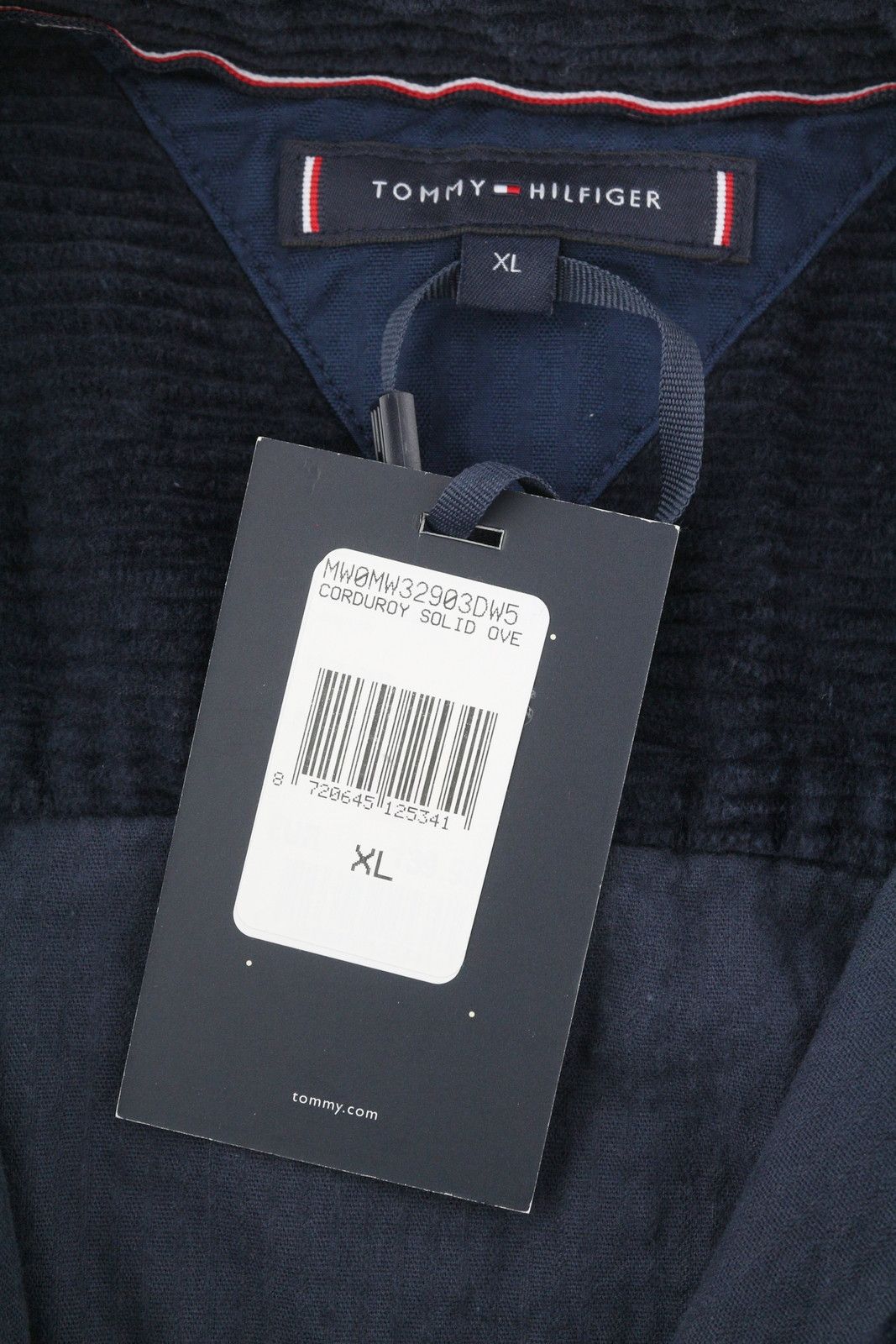 Tommy Hilfiger CORDUROY SOLID OVERSHIRT XL Blue Button-Up Jacket 85558 Size US XL / EU 56 / 4 - 11 Thumbnail