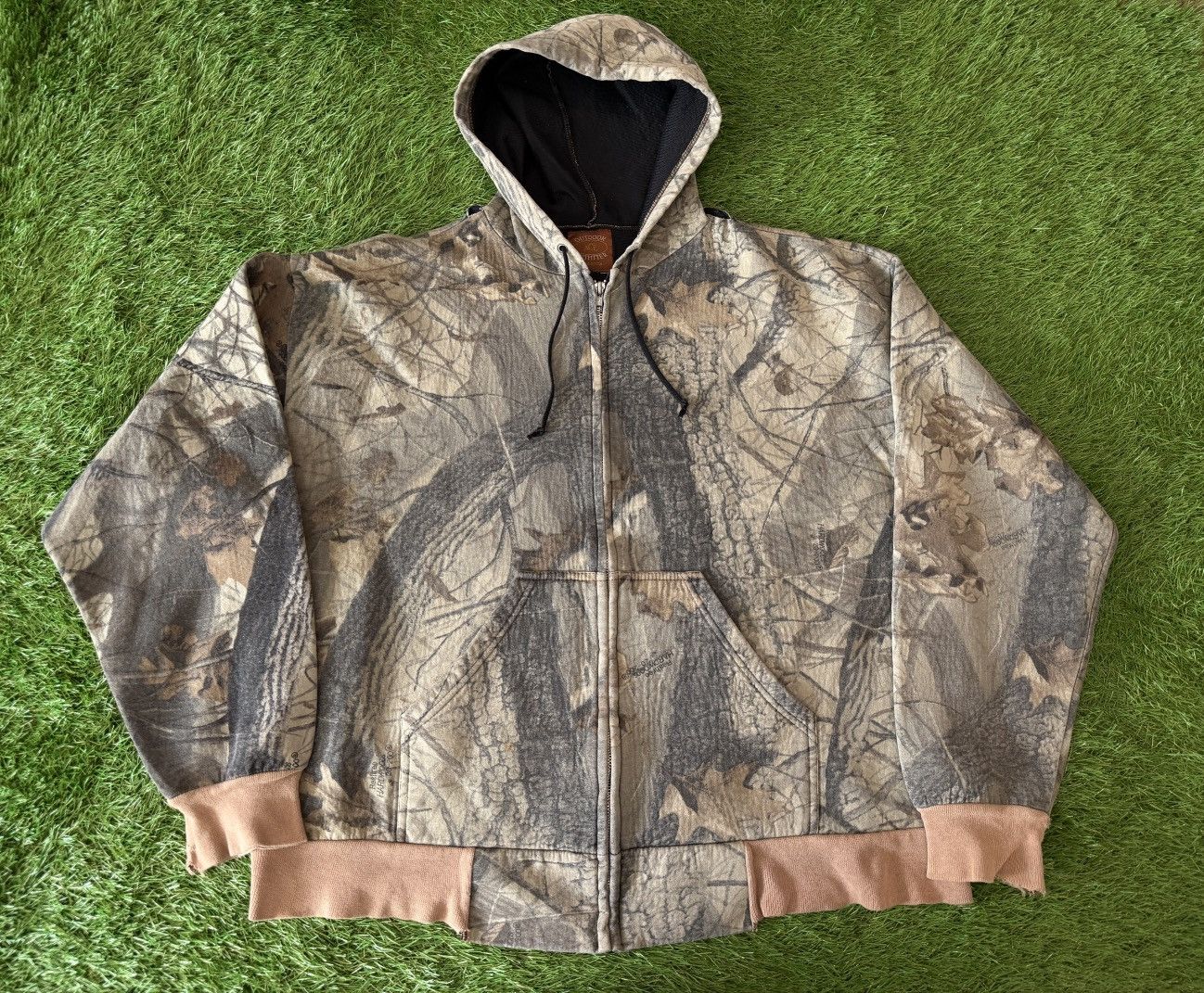 Realtree Ace 90s USA Made Realtree Woods Camouflage Full Zip Jacket Size US XL / EU 56 / 4 - 1 Thumbnail