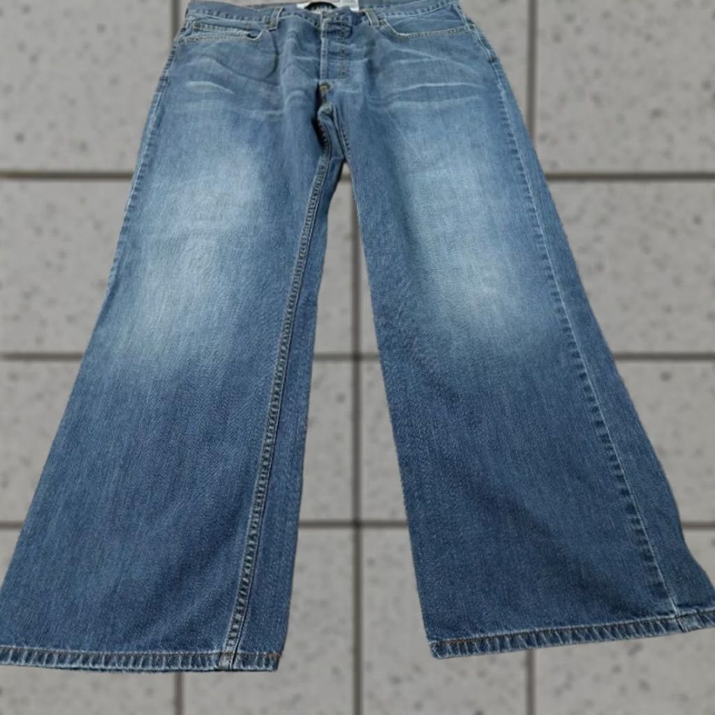 Levi's VTG Levis 567 Jeans Mens 38X32 Dark Blue Denim Bootcut Western 5-Pocket 567 Y2K Mens Jeans Size US 38 / EU 54 - 1 Thumbnail