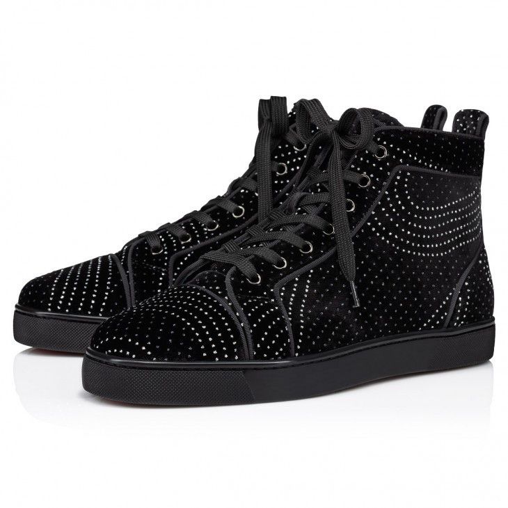 Christian Louboutin o1s1wg110125 Louis Orlato High-Top Sneakers in Black Size US 9 / EU 42 - 1 Thumbnail