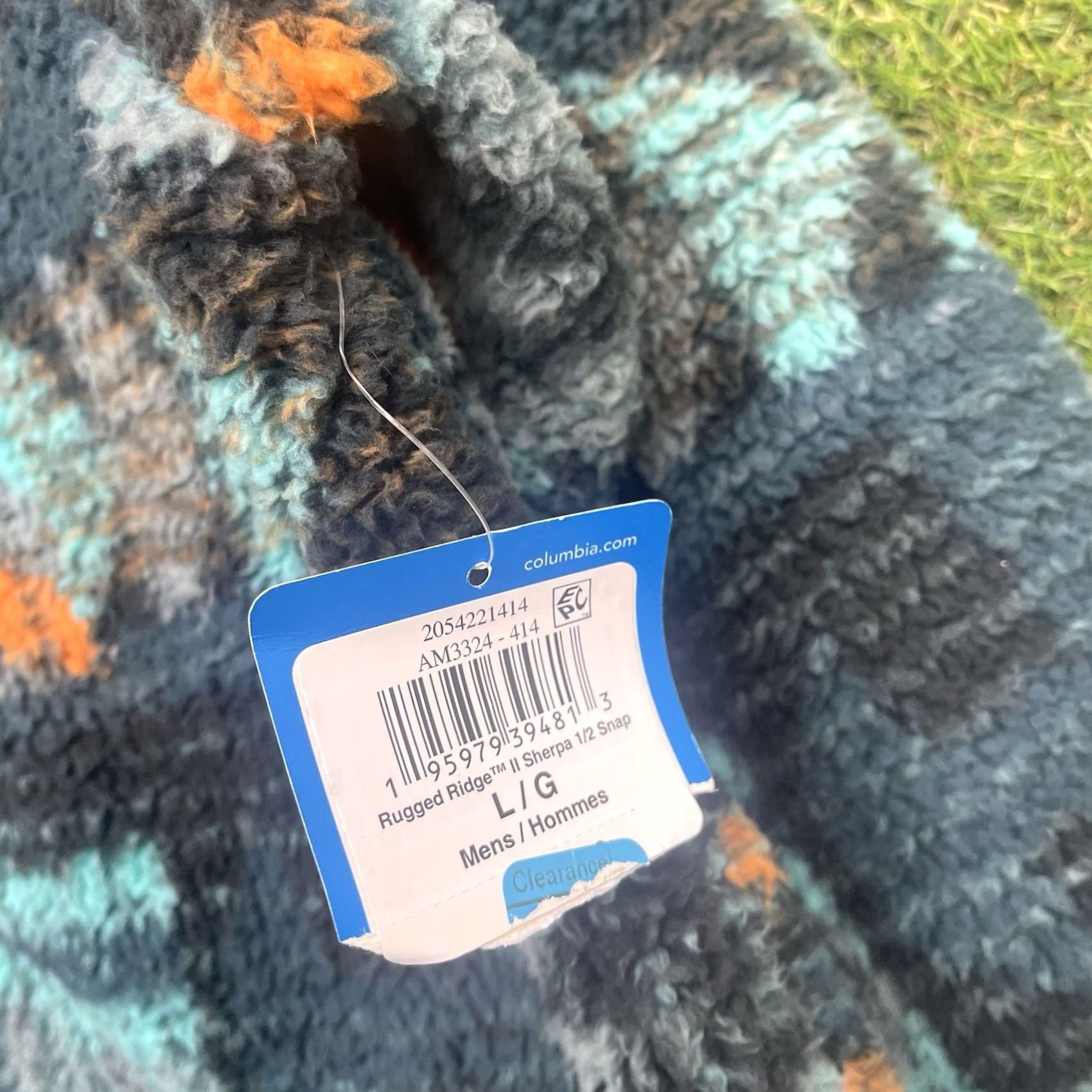 Vintage Columbia Aztec Jacket Mens Large Rugged Ridge II Sherpa 1/2 Snap Pullover NWT Blue Polyester Fleece Logo Pockets 2000s Mens Size US L / EU 52-54 / 3 - 4 Thumbnail