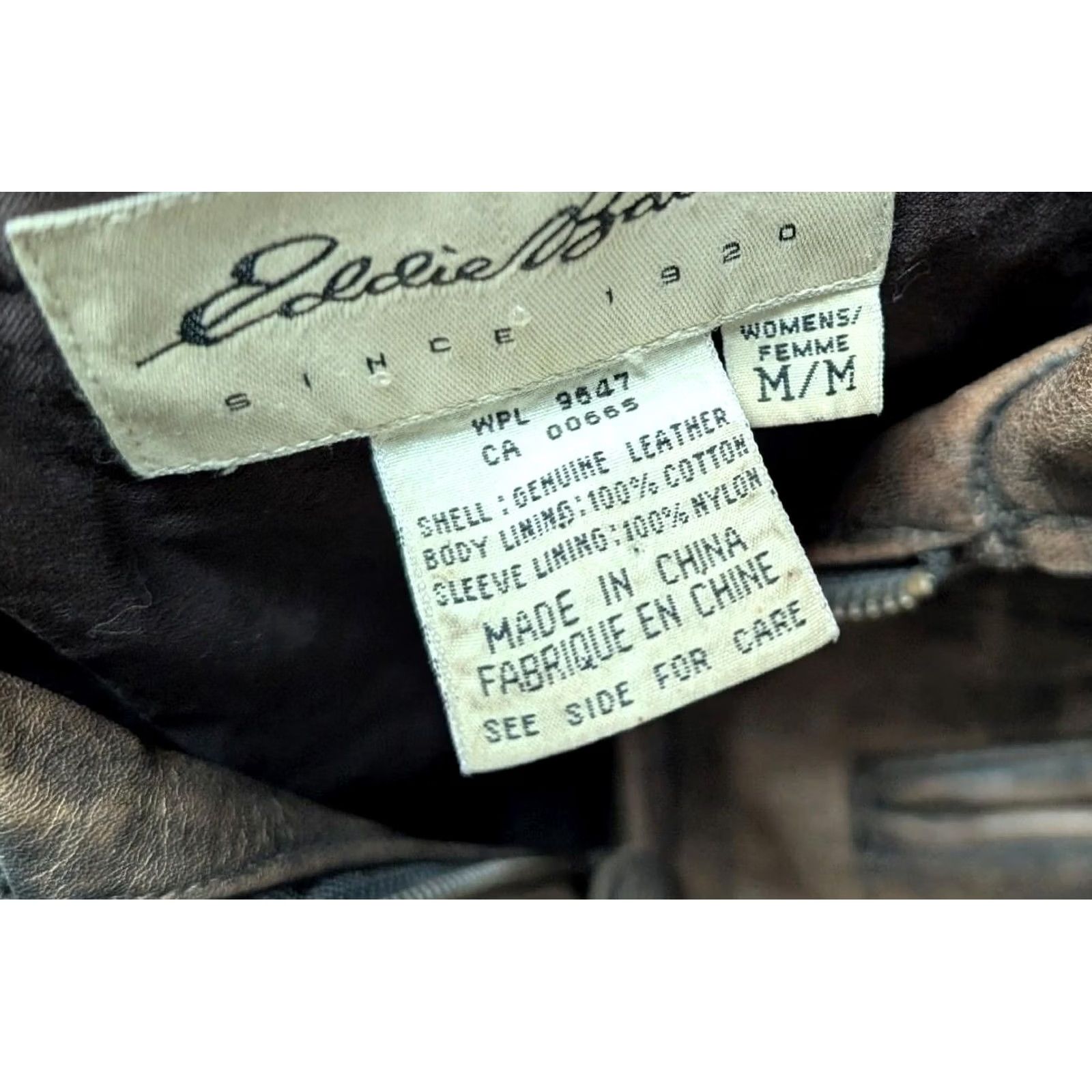 Eddie Bauer VINTAGE Eddie Bauer Motorcycle Jacket Womens M Brown Leather Patina 1990s Distressed Vintage Patina Leather Jacket Womens M Size M / US 6-8 / IT 42-44 - 8 Thumbnail