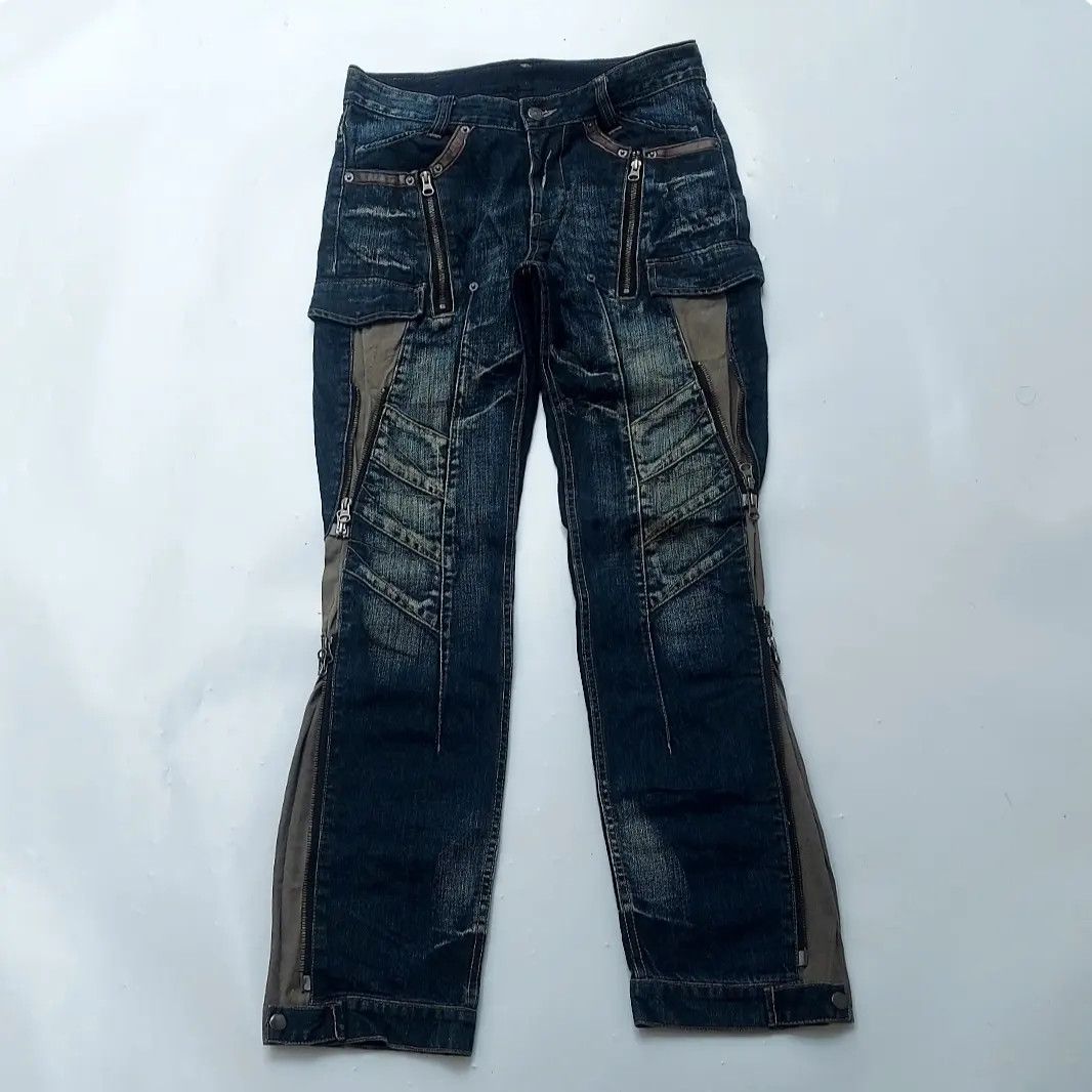 Japanese Brand × PPFM Japanese Brand PPFM Bondage Zipper Jeans Size US 30 / EU 46 - 2 Thumbnail
