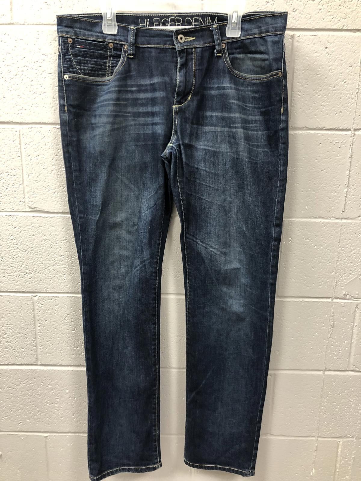 Tommy Hilfiger Tommy Hilfiger Denim Men's Slim Fit Jeans - Dark Wash Size US 34 / EU 50 - 1 Thumbnail