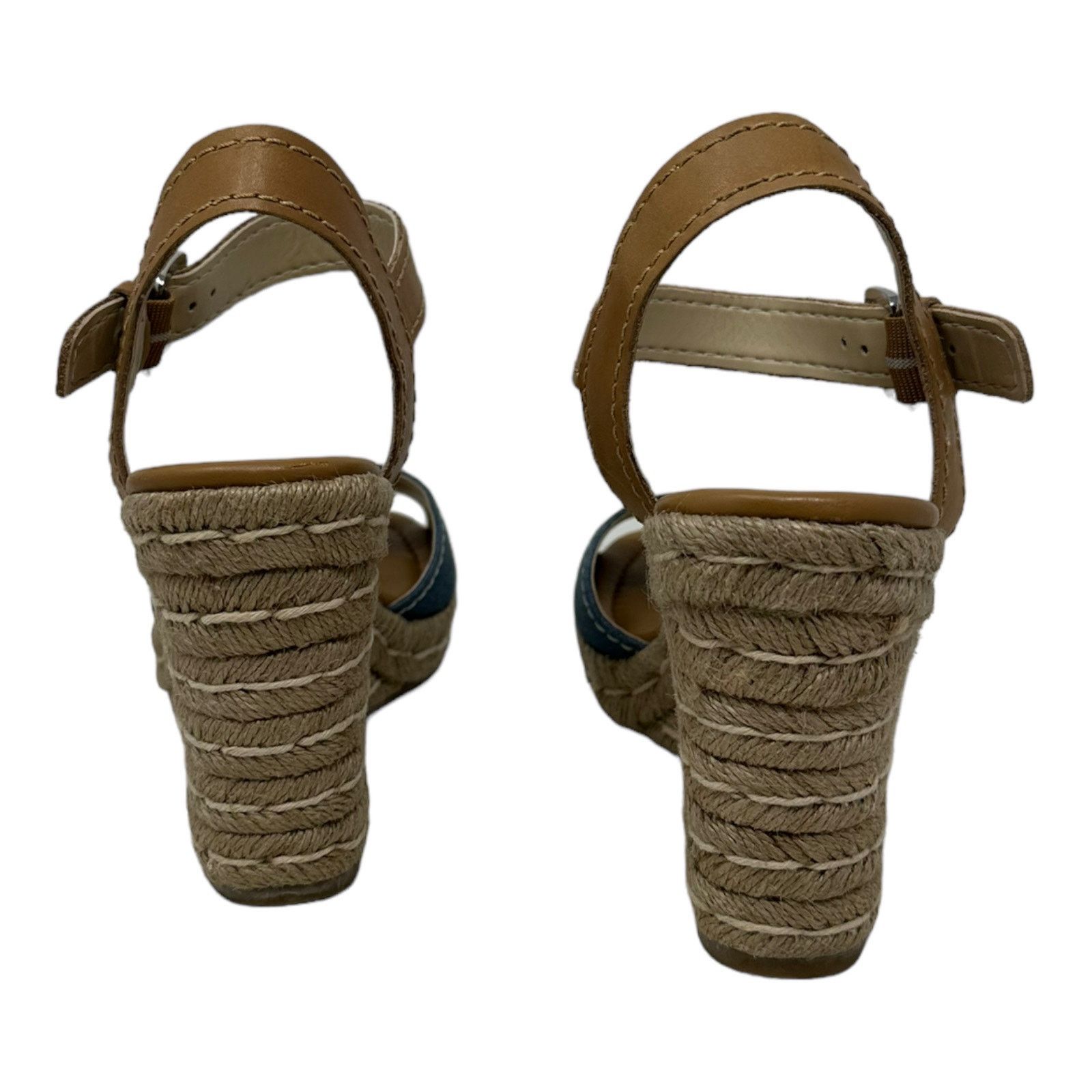 Marc Fisher Marc Fisher Denim & Leather Espadrille Wedges Sandals 7.5 Size US 7.5 / IT 37.5 - 8 Thumbnail