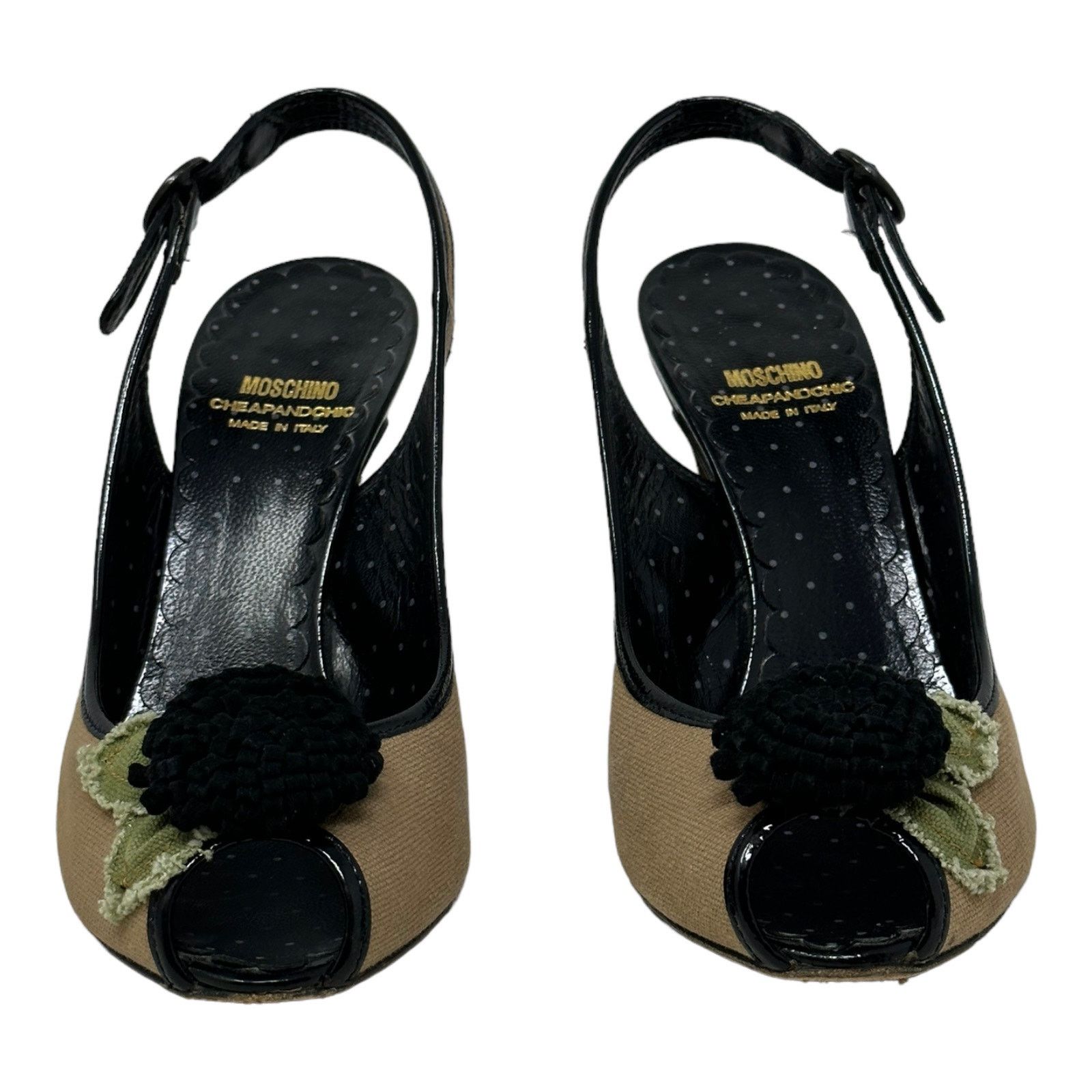 Moschino Moschino peep toes sling back heels size 39 US8 Size US 8 / IT 38 - 12 Thumbnail