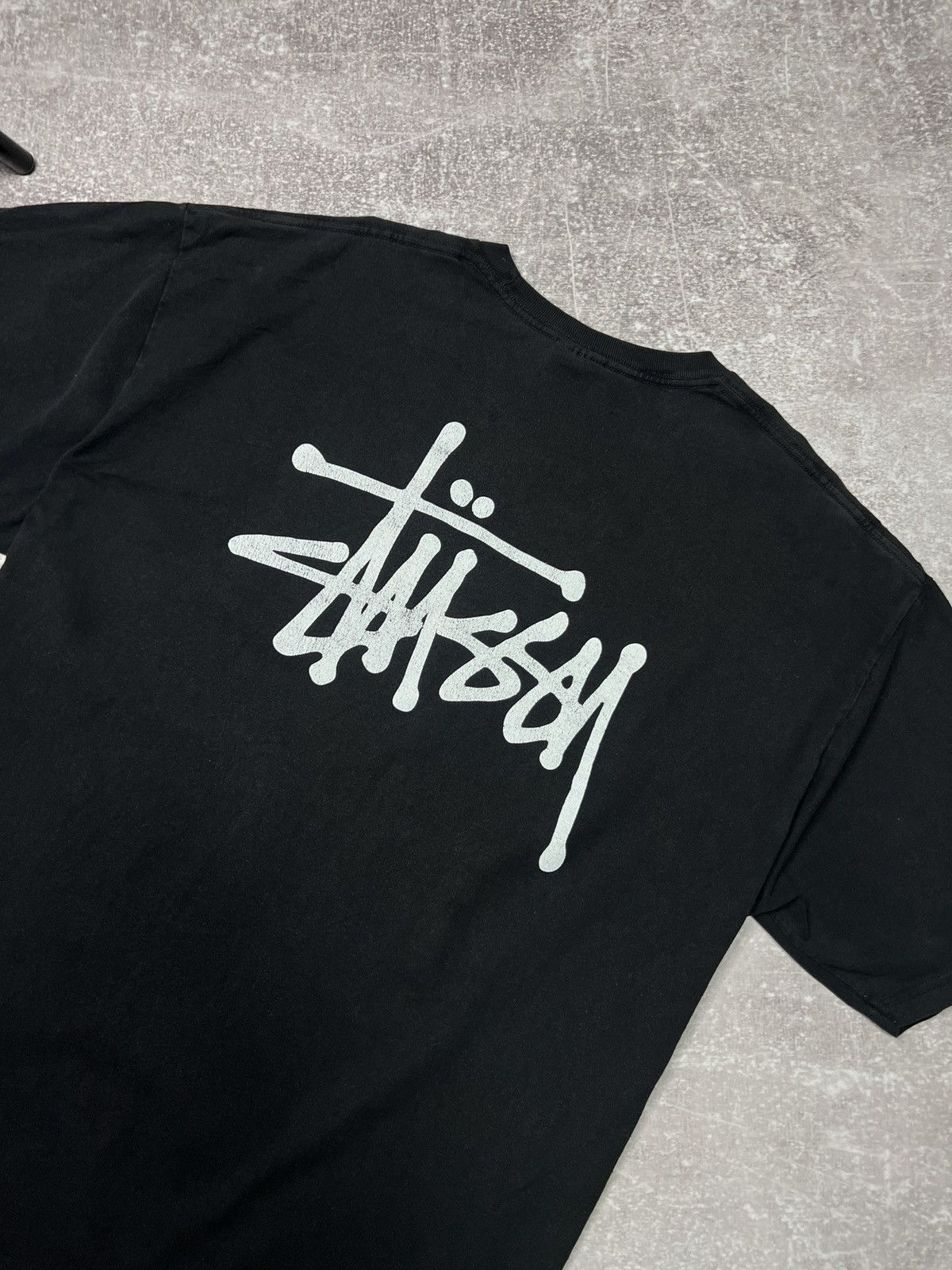 Stussy Stussy Stock Logo Big Print Tee Black Size XL Size US XL / EU 56 / 4 - 2 Thumbnail