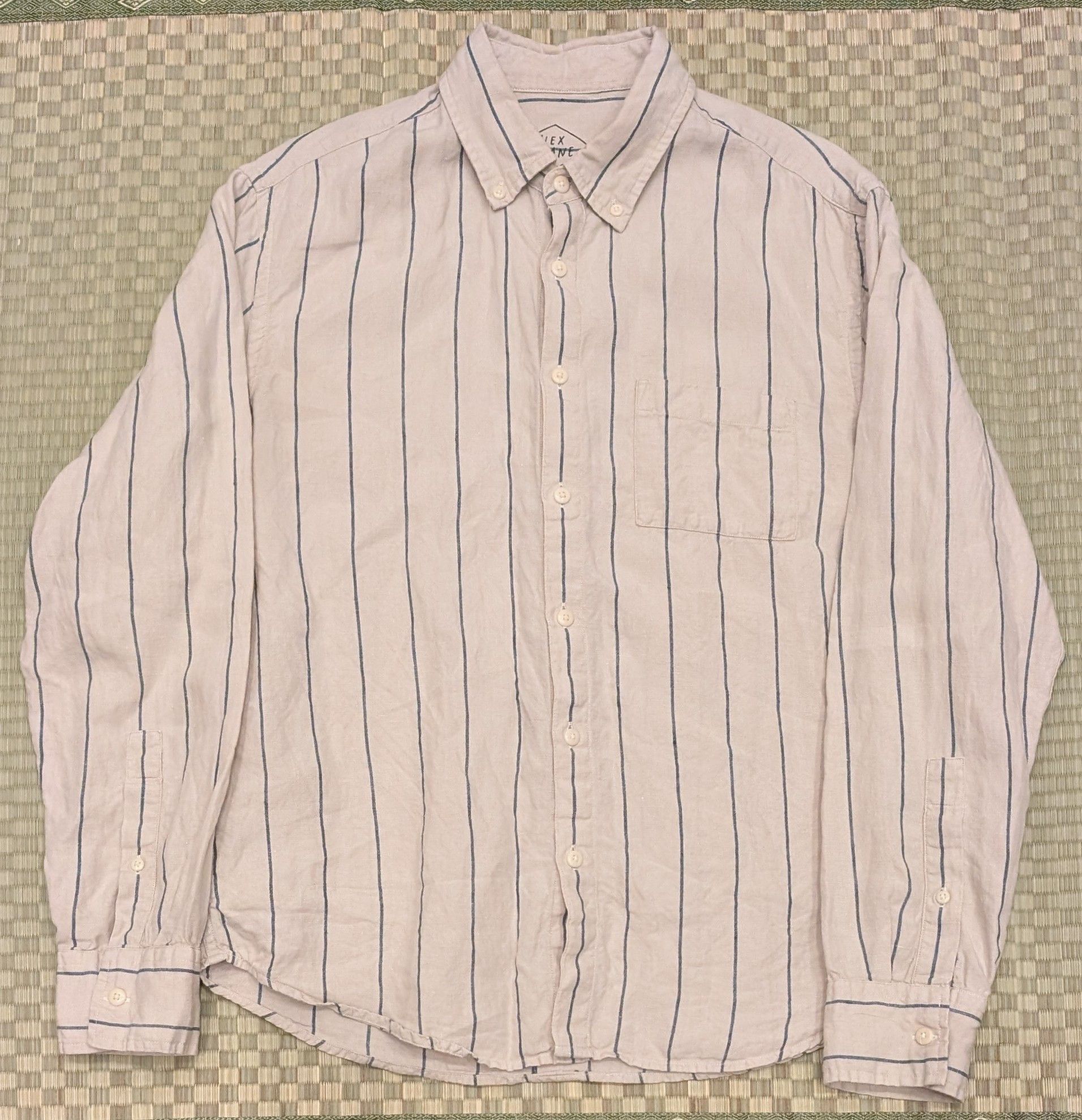 Alex Crane Alex Crane Playa 100% Linen Button Up Shirt Rio Stripe Size US L / EU 52-54 / 3 - 1 Thumbnail