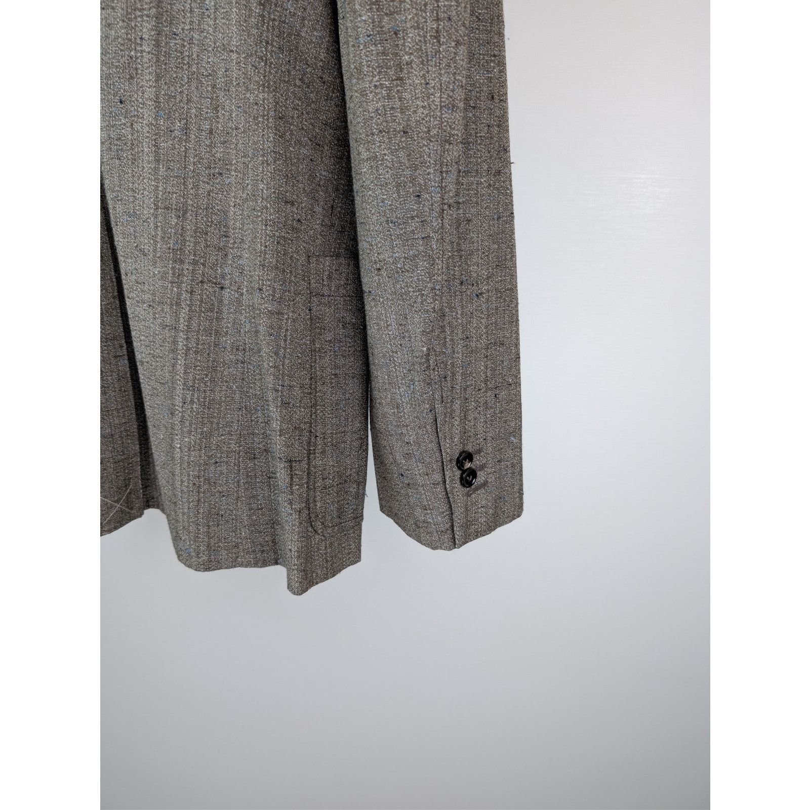 Bottega Veneta o1rshd1 Knotted Melange Viscose-Silk Jacket in Brown / White Size US M / EU 48-50 / 2 - 16 Thumbnail