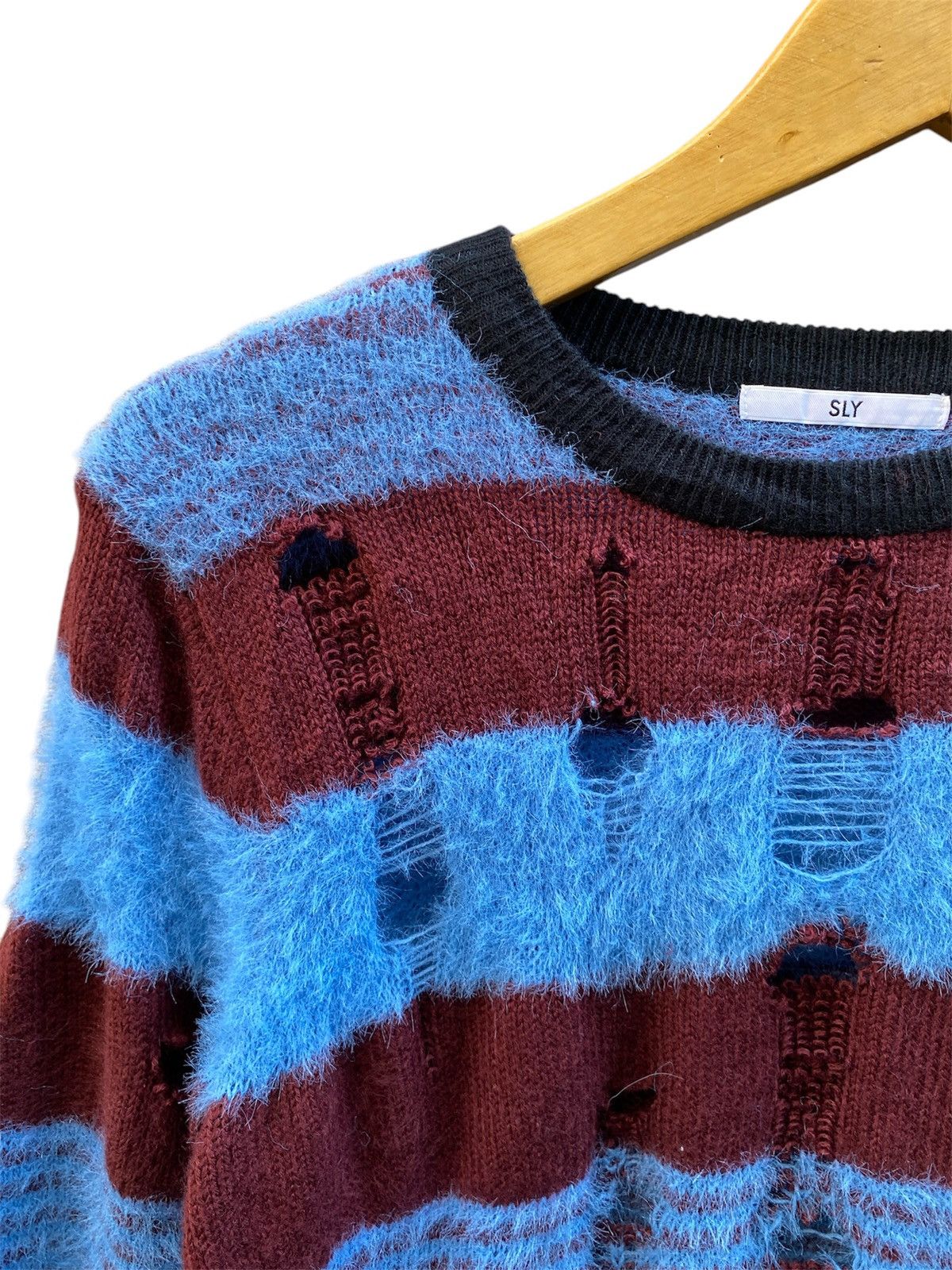 Hysteric Glamour SLY Distressed Grunge Punk Mohair Knitted Sweater Size US M / EU 48-50 / 2 - 7 Thumbnail