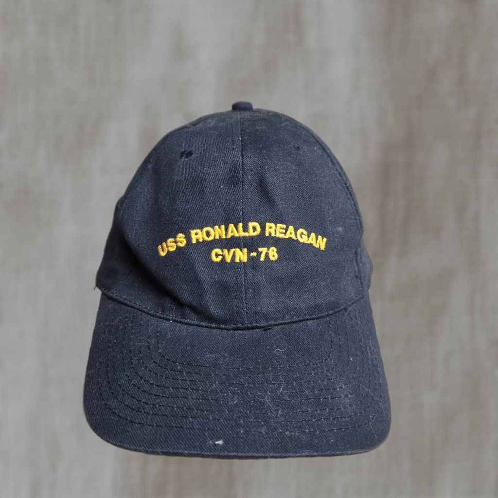 Vintage VINTAGE USS Ronald Reagan CVN-76 Navy Ship Baseball Cap Men's Adjustable Embroidered Blue Size ONE SIZE - 1 Thumbnail