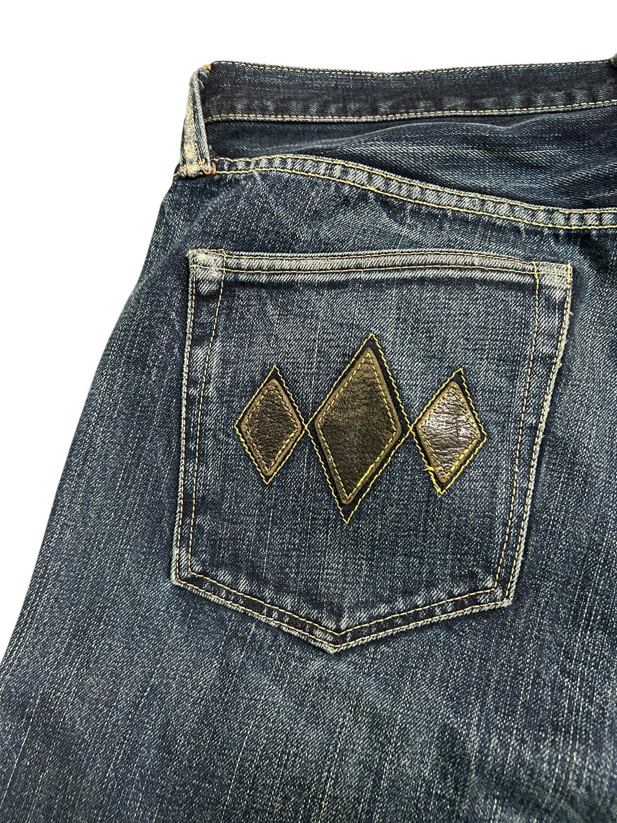 Japanese Brand × Kapital × Vintage R.J.B JAPAN SELVEDGE DISTRESSED DENIM ☠️🎌🎌 Size US 34 / EU 50 - 18 Thumbnail
