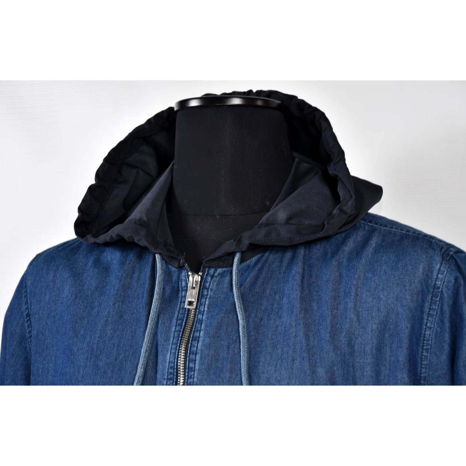 Diesel Diesel Hooded Shirt Jacket Denim Blue 2XL Mens Hoodie Jacket Shirt 2XL Denim Blue Dieselshirt Jacket Mens Size US XXL / EU 58 / 5 - 3 Thumbnail