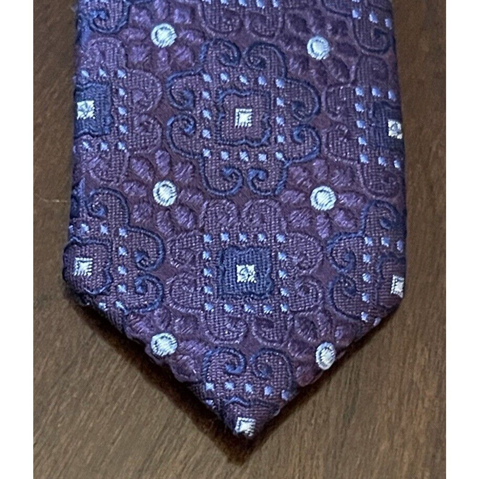 Countess Mara Countess Mara Purple Blue Hand Made 100% Silk Made In China Size ONE SIZE - 6 Thumbnail