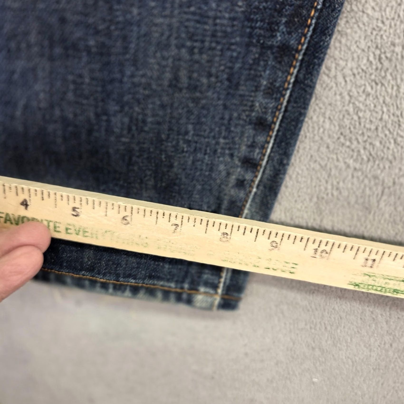 Edwin Edwin Jeans Mens Selvedge Blue Destroyed Straight Baggy Japan 505SX Fits 27x30 Size US 27 - 5 Thumbnail