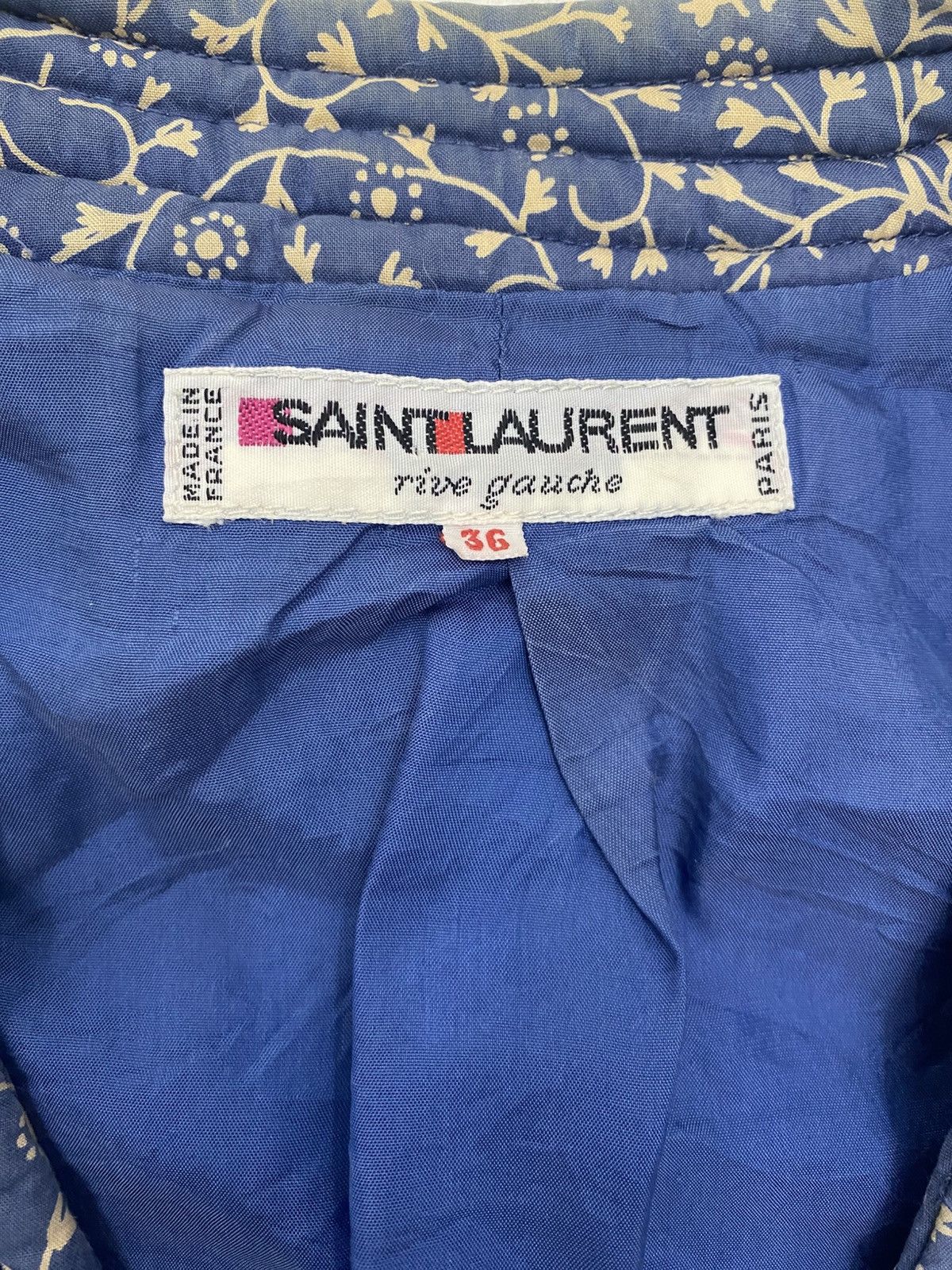 Yves Saint Laurent Vtg 70s Saint Laurent rive gauche quilted jacket Size XS / US 0-2 / IT 36-38 - 9 Thumbnail