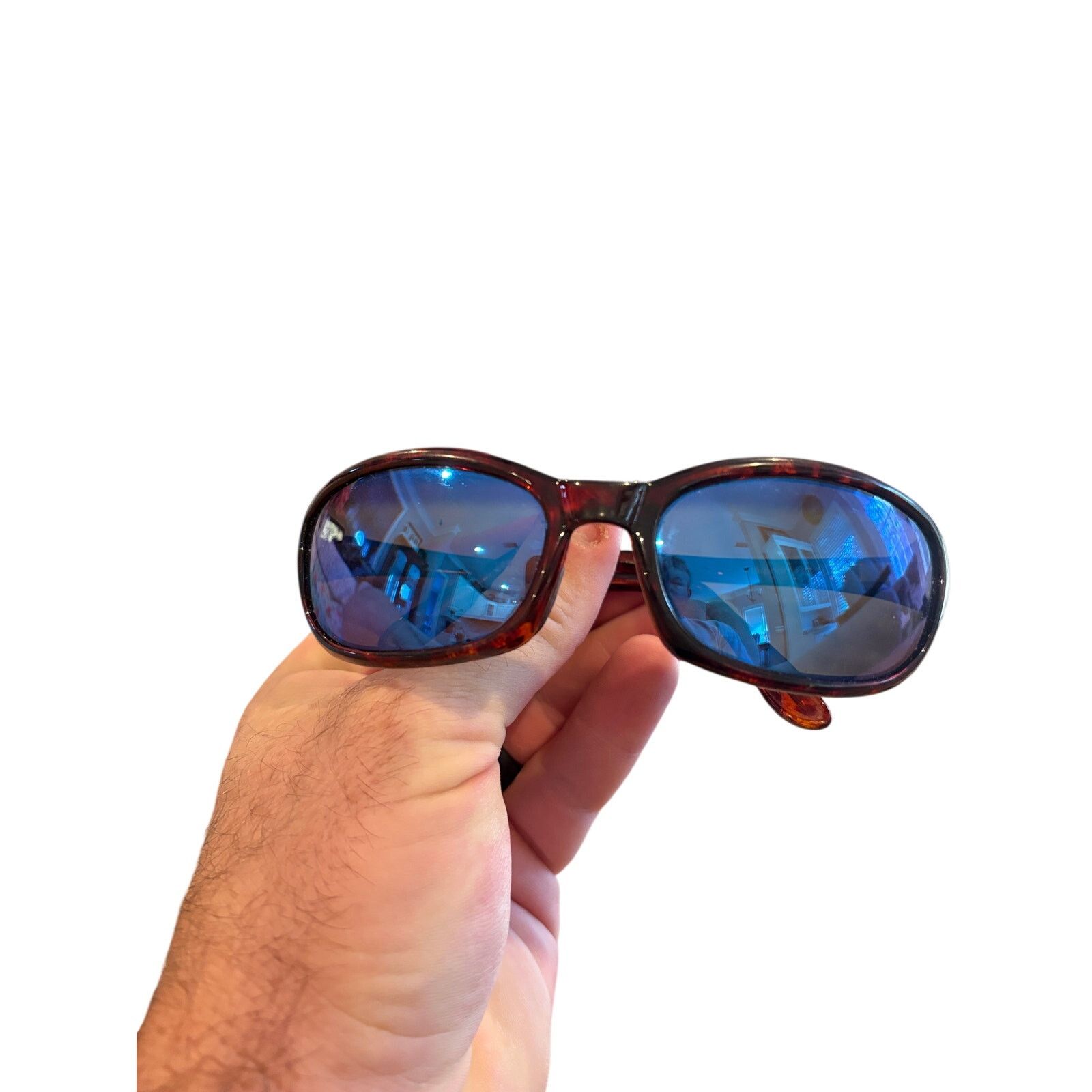 Costa Del Mar Costa Del Mar HR 10 Sunglasses Brown Tortoise Blue Mirrored Size ONE SIZE - 1 Thumbnail