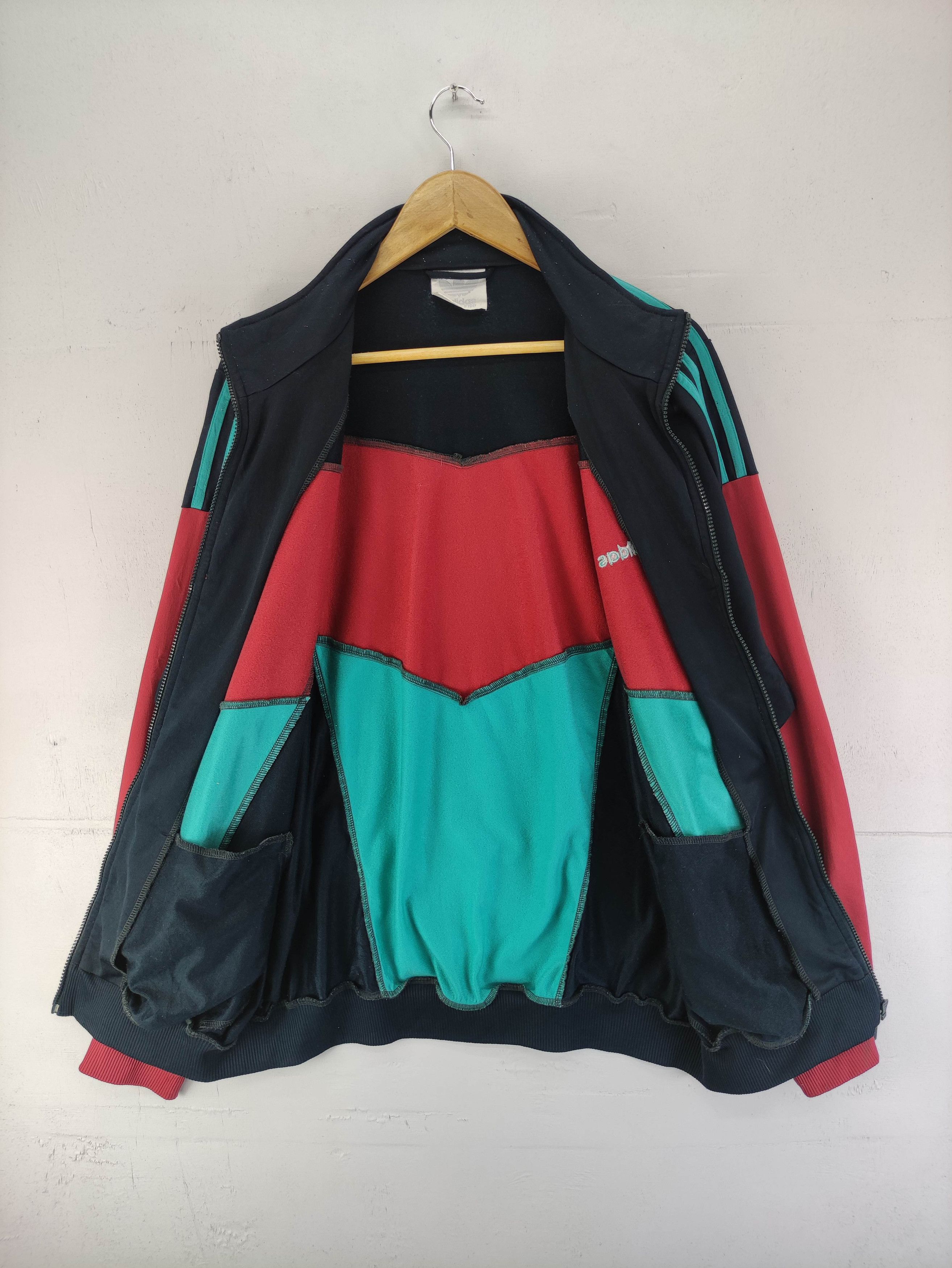 Adidas Vintage 90s Adidas Sweater Jacket Blocks Colour Zipper Size US XL / EU 56 / 4 - 5 Thumbnail