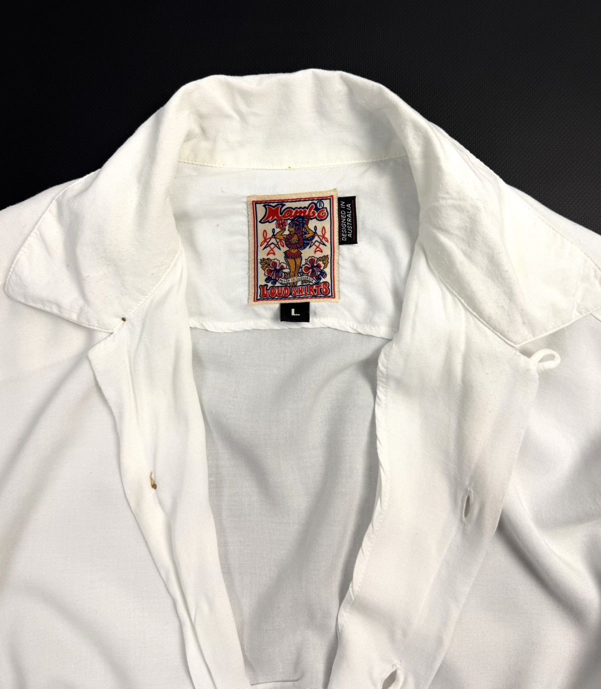 Mambo 90s Mambo Vintage Button Up Shirt White Flame Print Y2K Size US L / EU 52-54 / 3 - 11 Thumbnail