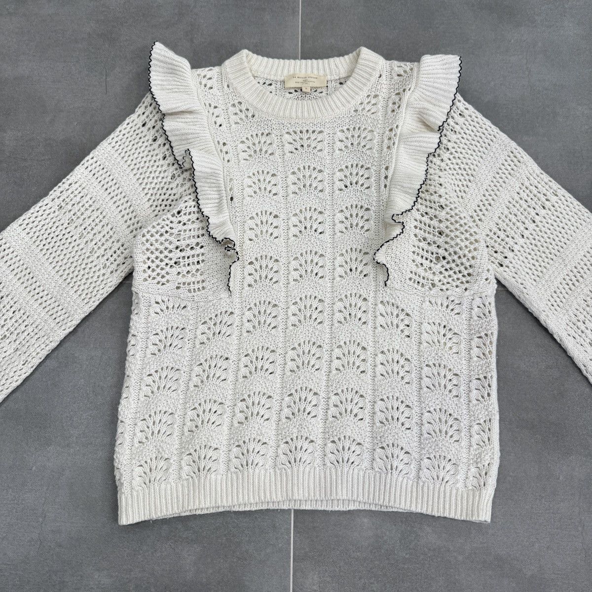 Sezane La Maille Sezane Paris Women Wool Knitted Jumper Sweater Size S / US 4 / IT 40 - 4 Thumbnail
