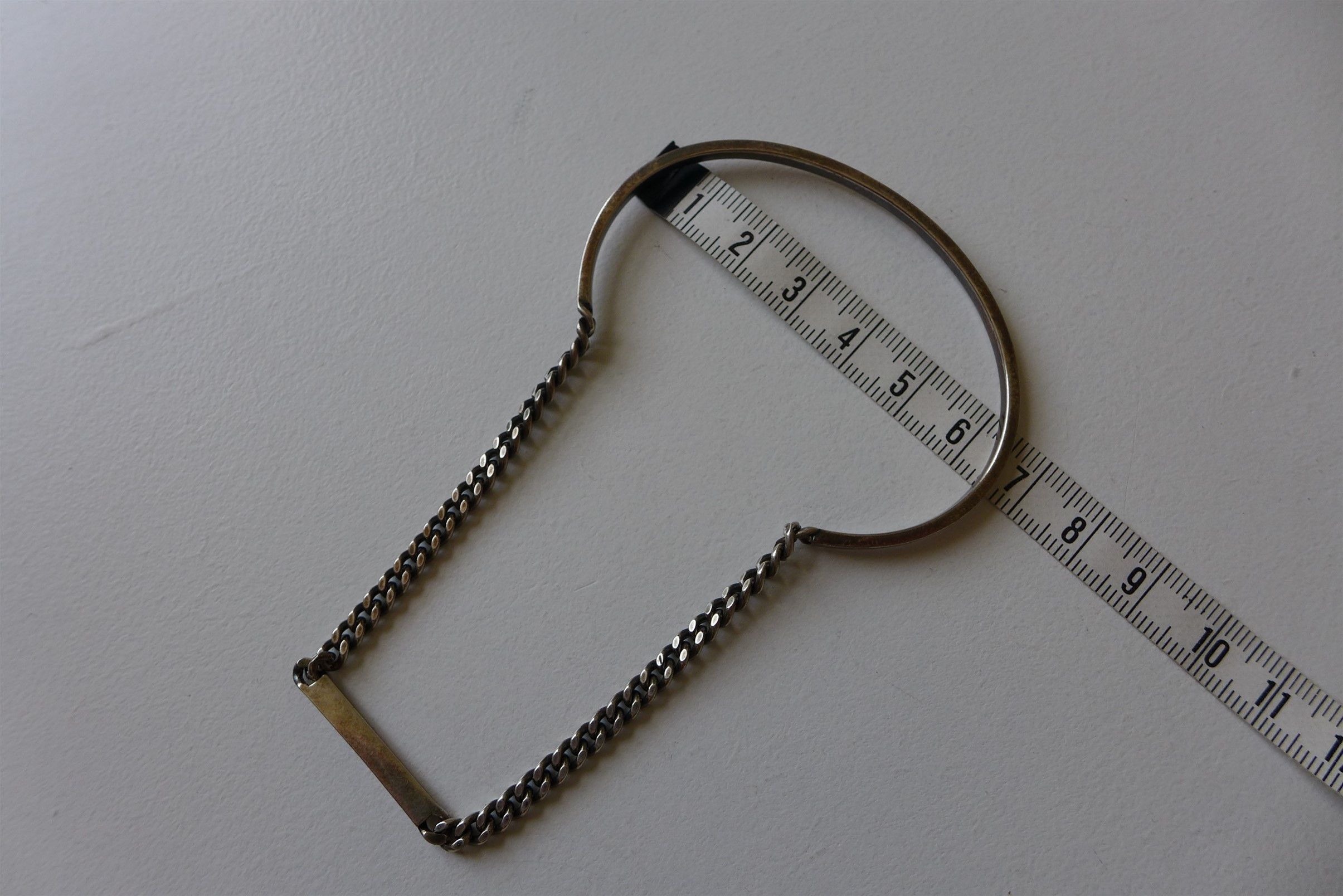 Saint Laurent Paris Saint Laurent Silver-tone Brass Bracelet - Size Large Size ONE SIZE - 6 Thumbnail