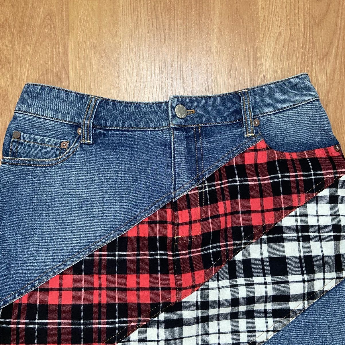 Alice + Olivia NWT Alice + Olivia Plaid Denim Mini Skirt Size 27 Size 27" / US 4 / IT 40 - 3 Thumbnail