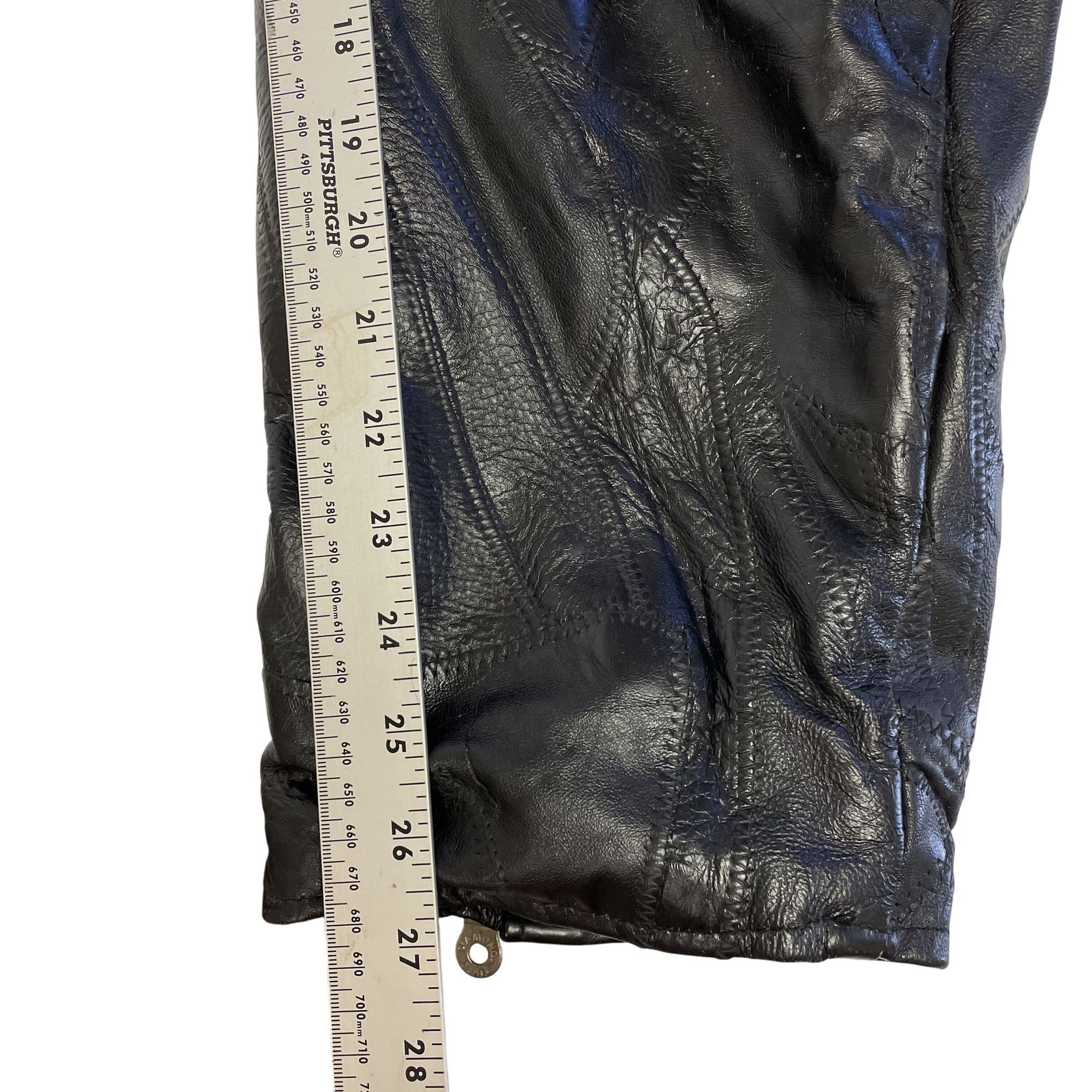 Other Vtg Diamond Plate BUFFALO Leather MOTORCYCLE Jacket Size US XXL / EU 58 / 5 - 9 Thumbnail