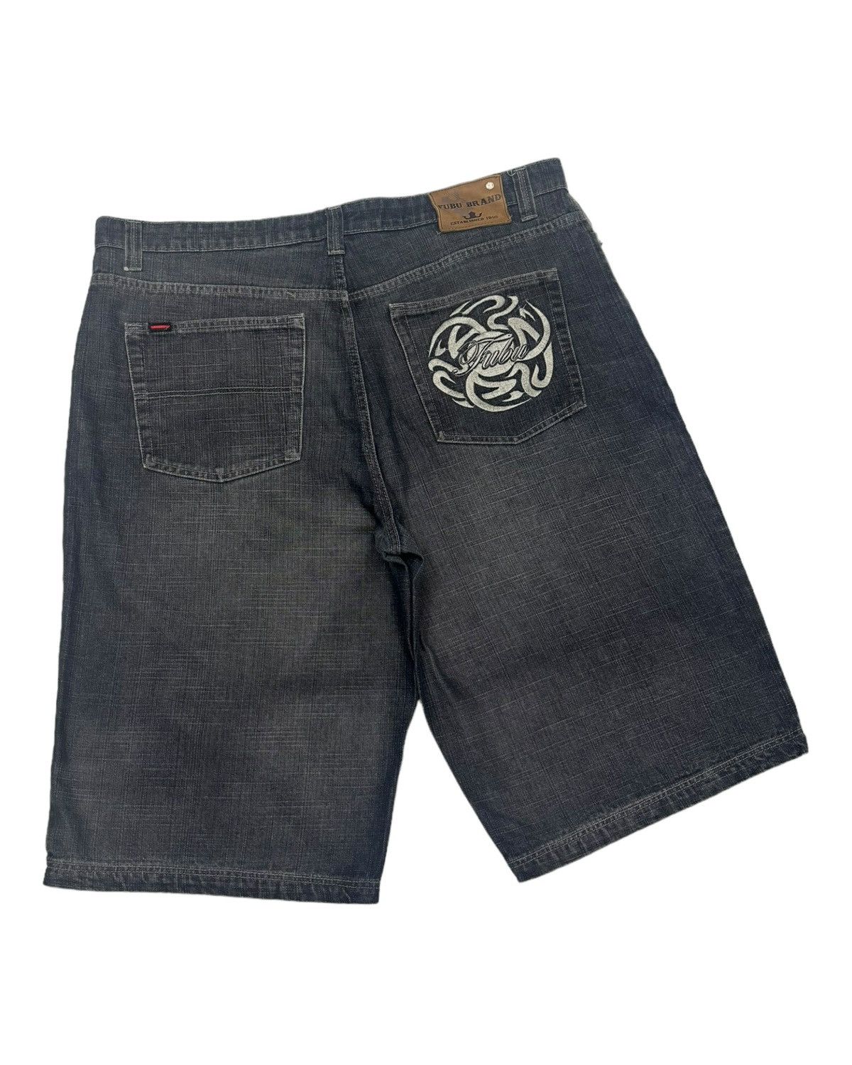 Fubu RARE VINTAGE FUBU BAGGY SHORT DENIM JNCO STYLE JEANS Size US 42 / EU 58 - 2 Thumbnail