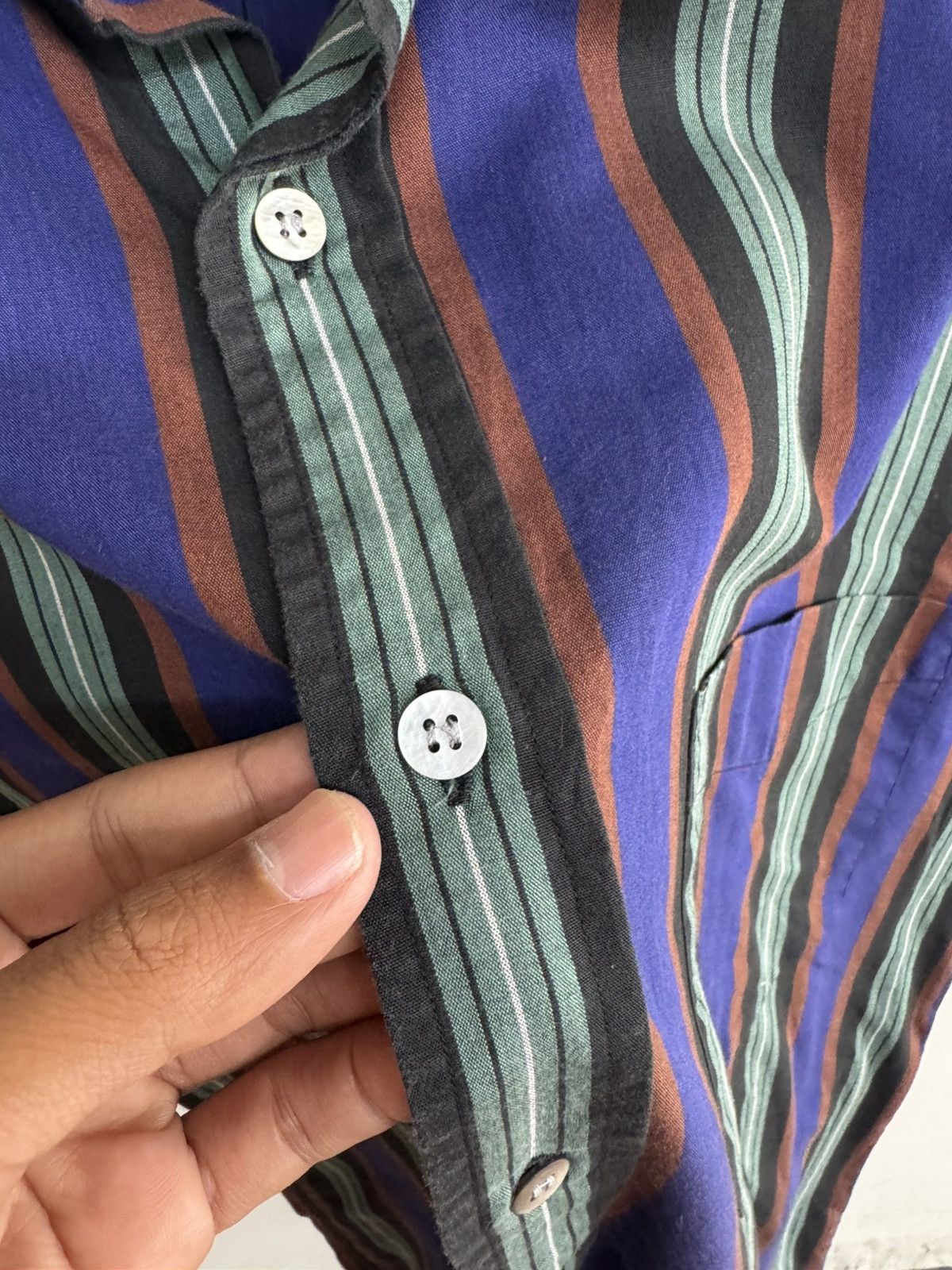 Christian Dior Monsieur VINTAGE CHRISTIAN DIOR MONSIEUR STRIPED POCKET SHIRT Size US M / EU 48-50 / 2 - 3 Thumbnail