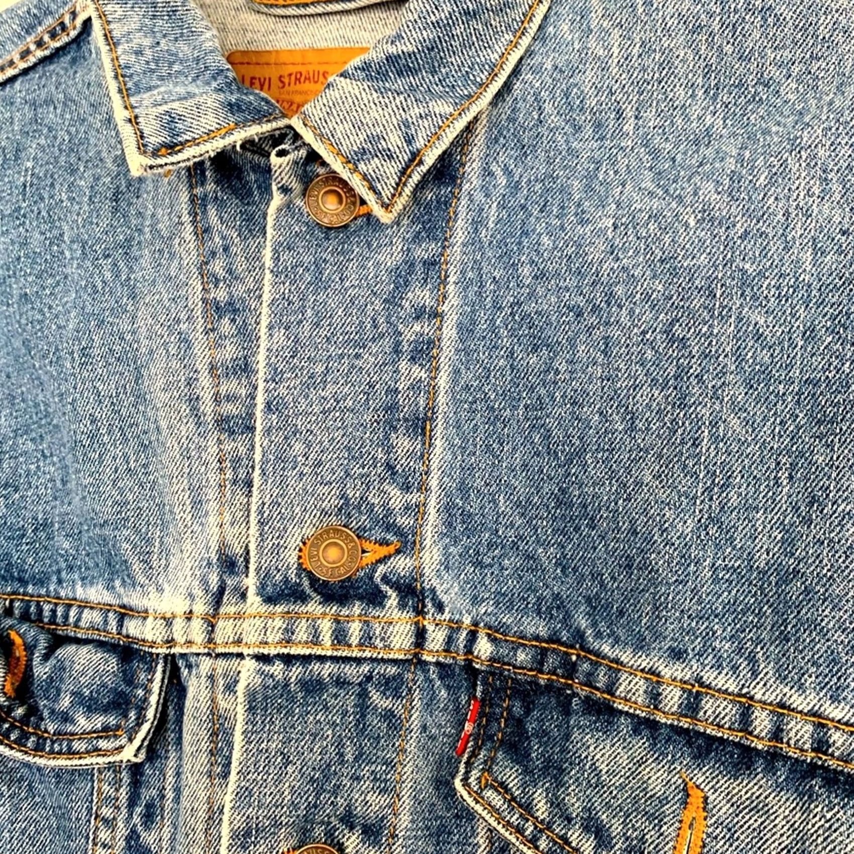 Levi's Vintage Levis Denim Trucker Jeans Jacket Mens MEDIUM USA Made 4 Pockets CLEAN Size US 31 - 4 Thumbnail