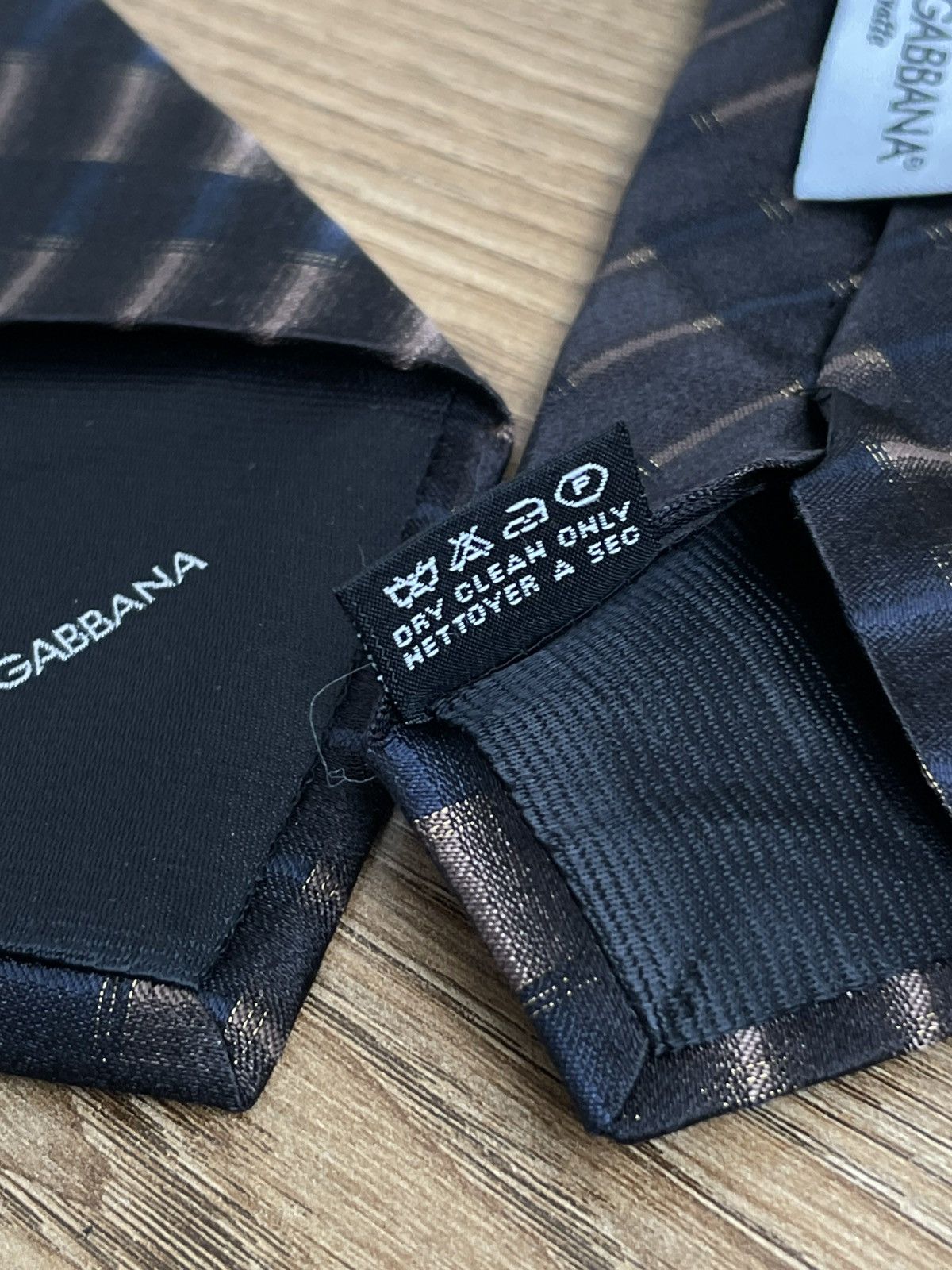 Dolce & Gabbana Dolce & Gabbana DG Men's Silk Brown Black Tie Cravatte Size ONE SIZE - 14 Thumbnail