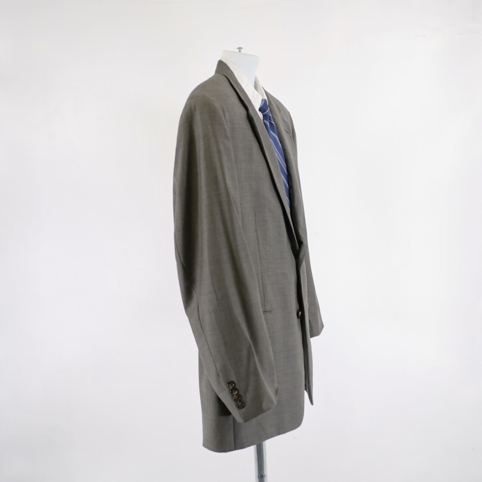 Jos. A. Bank Jos A Bank Textured Wool Beige Black Star Check 44R Blazer 2 Size 44R - 7 Thumbnail
