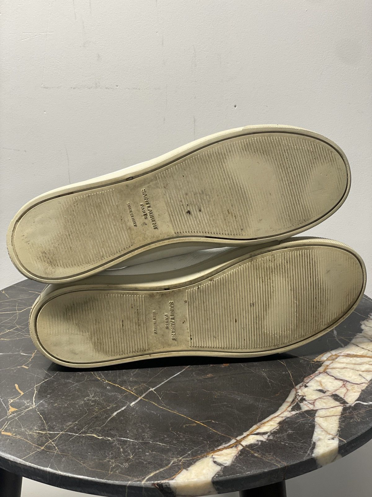 Saint Laurent Paris Andy Classic Leather Logo Sneaker Size US 12 / EU 45 - 6 Thumbnail